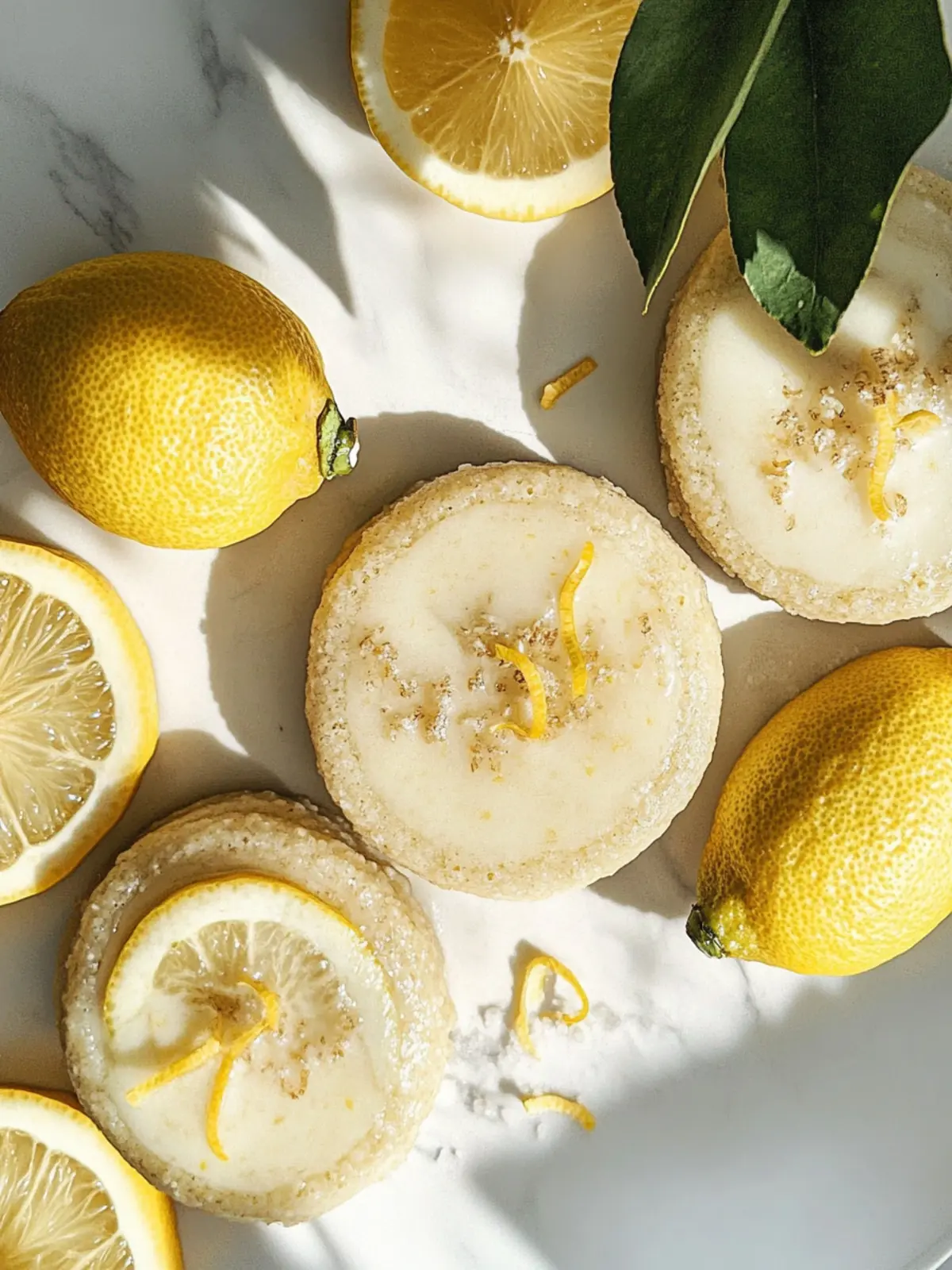 Weiche und zähe Zitronen-Zuckerplätzchen
