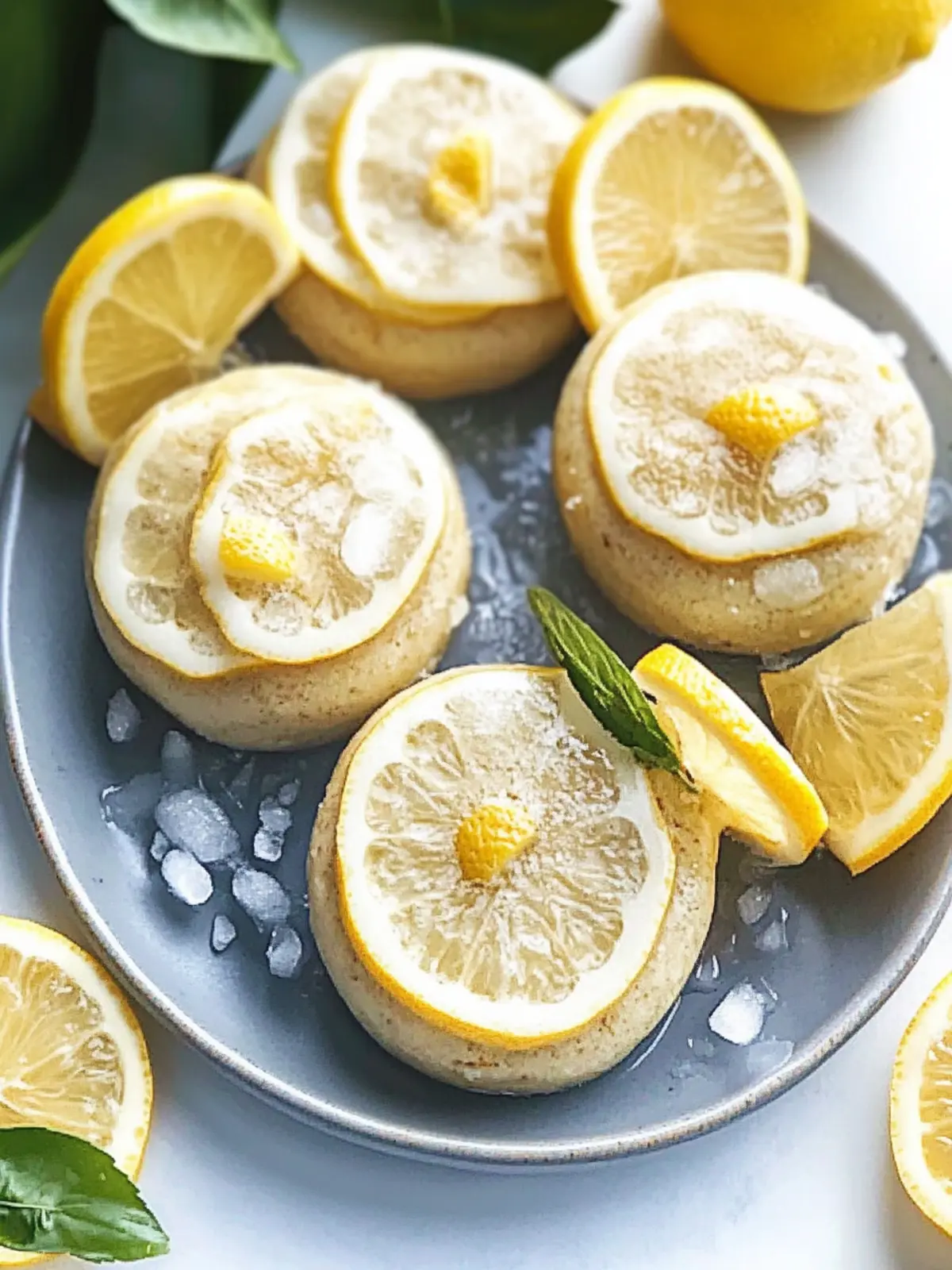Weiche und zähe Zitronen-Zuckerplätzchen