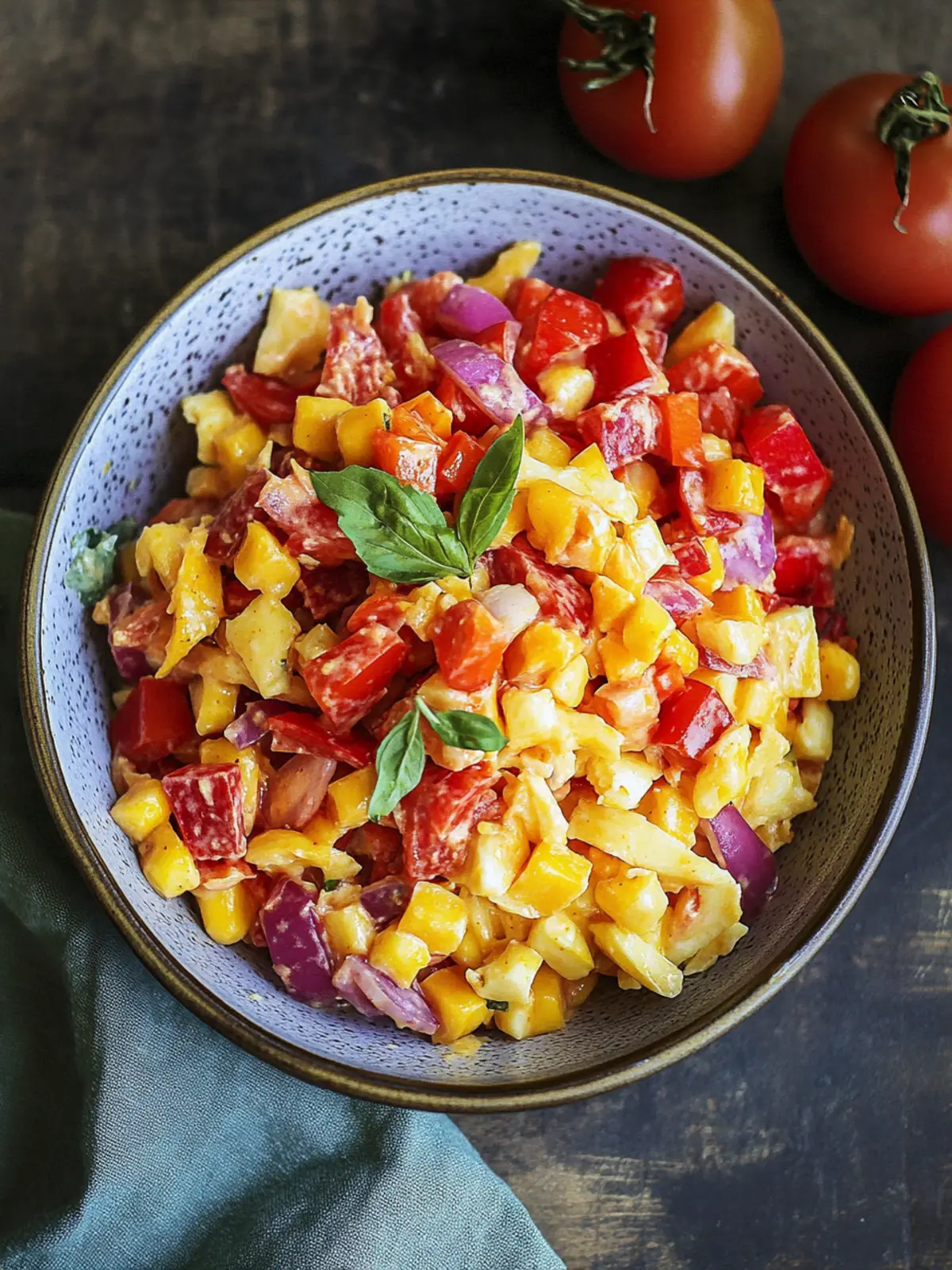 Paprika-Salat mit Mais