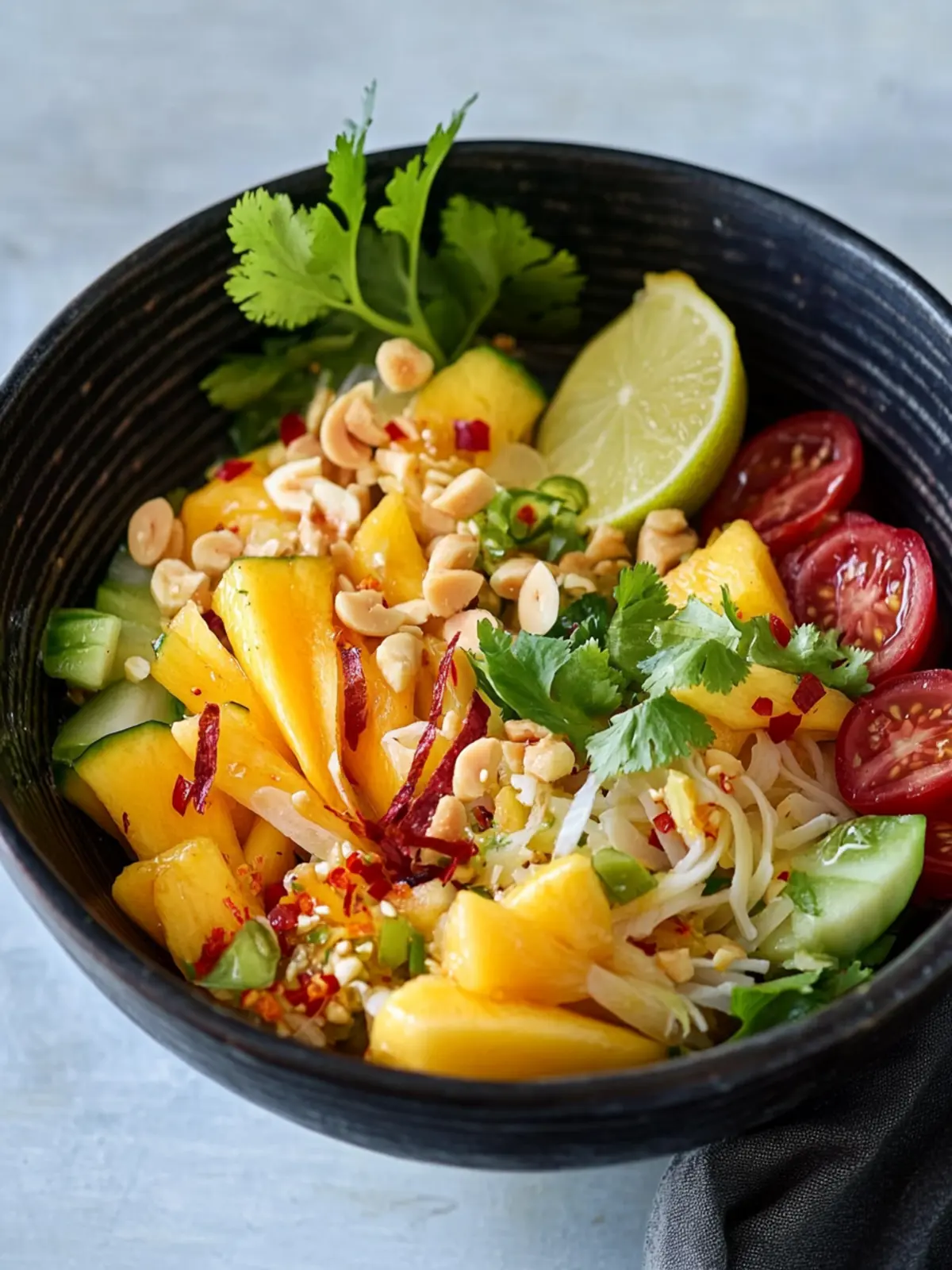 Salat mit Mango und Chinakohl
