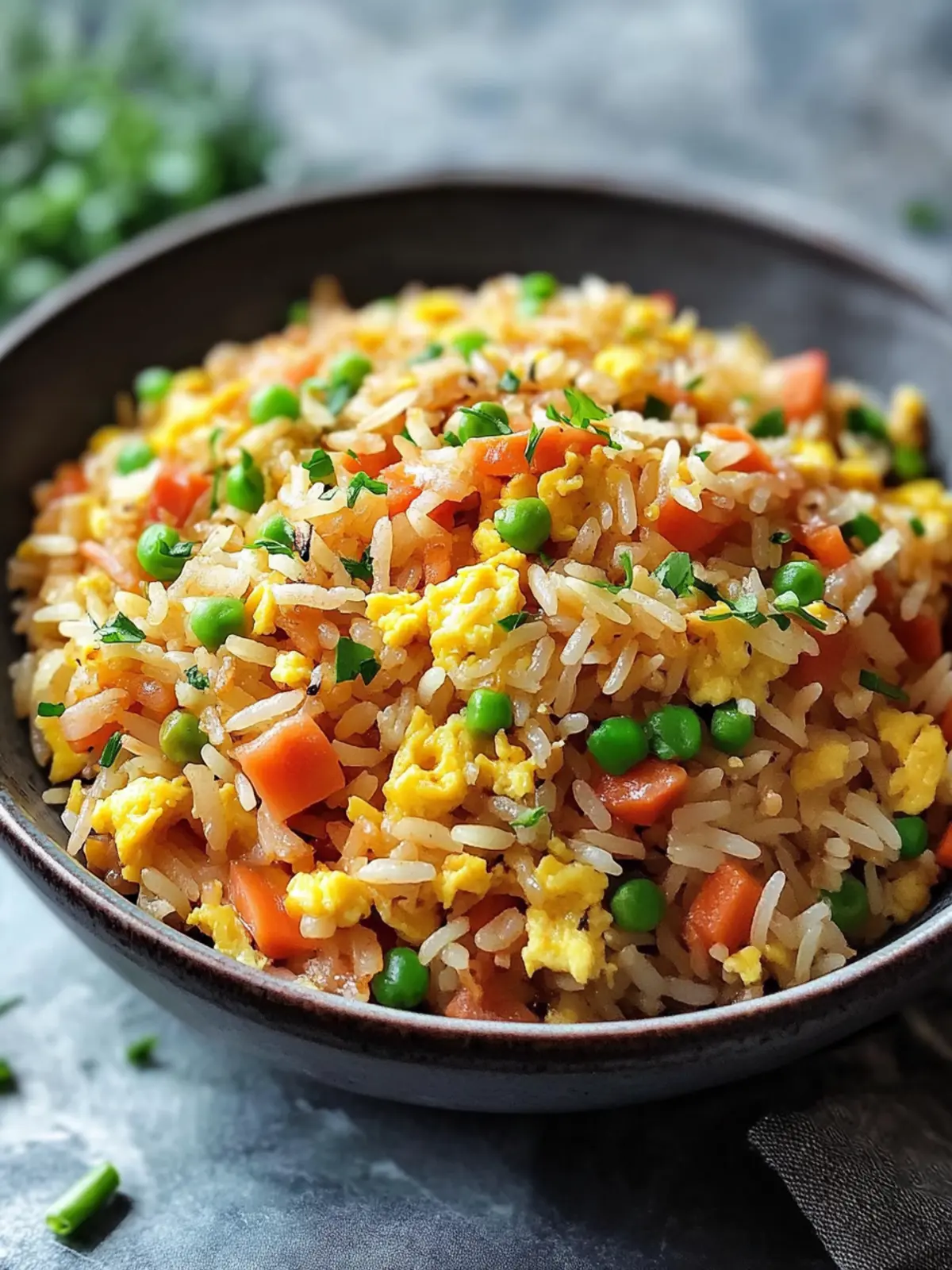 Fried rice with egg - easy & quick to make