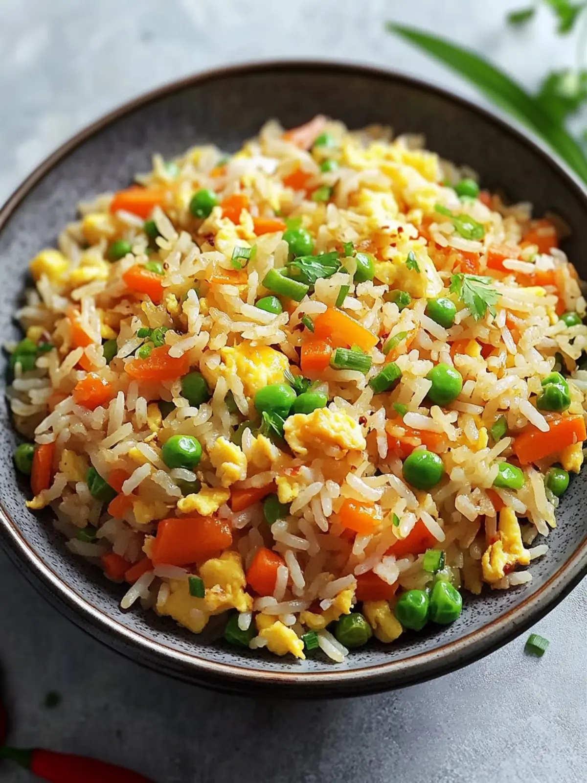 Fried rice with egg - easy & quick to make