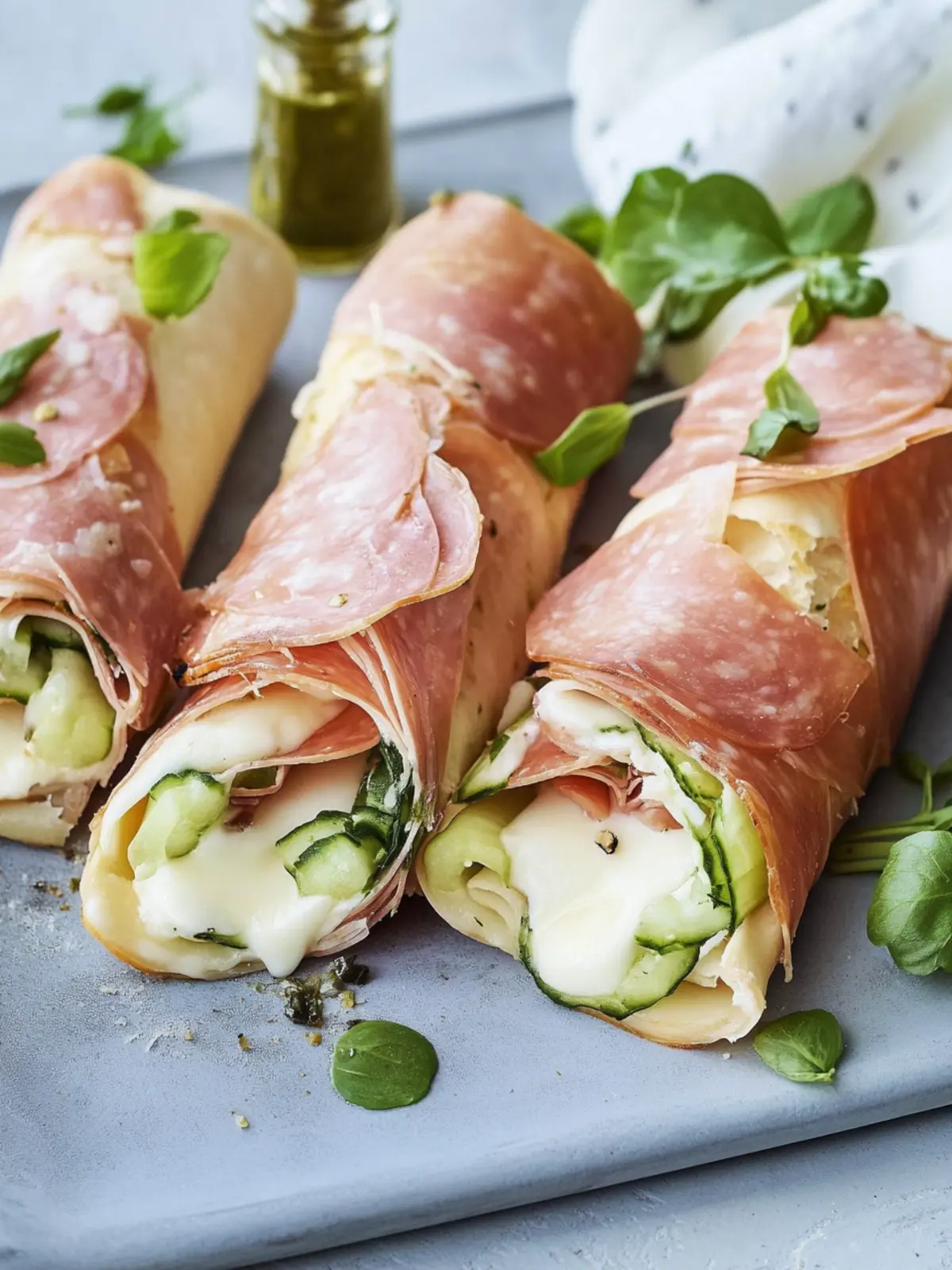 Schinkenröllchen mit Frischkäse