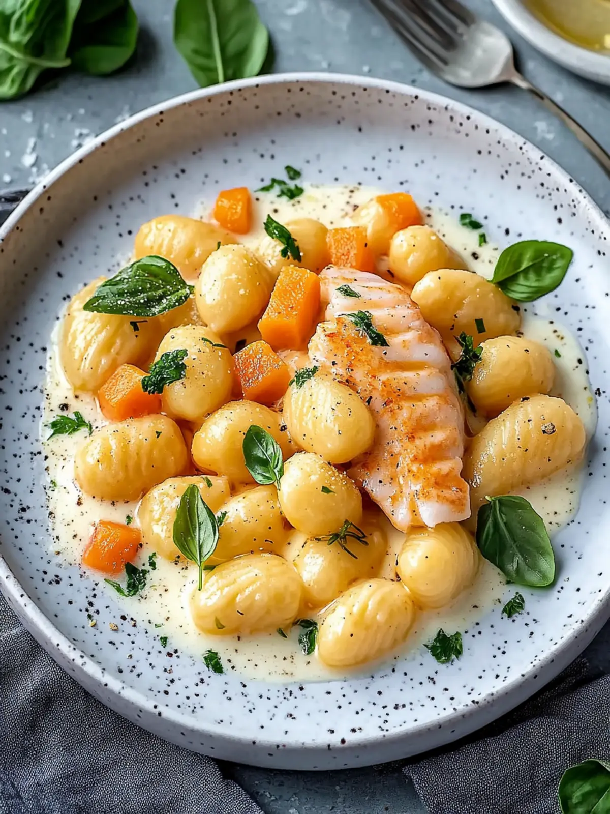 Saftiger geräucherter Lachs Gnocchi