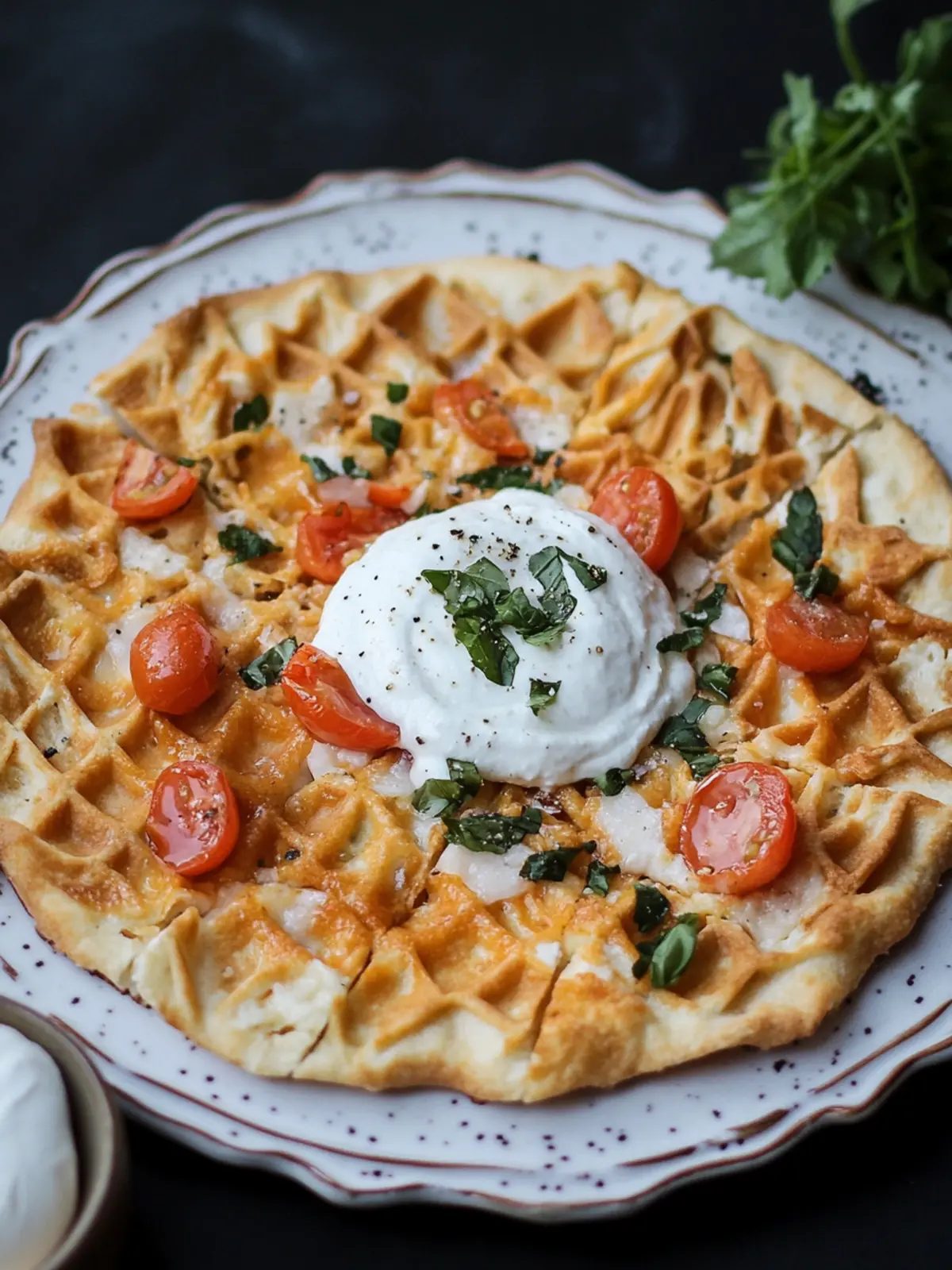 Pizzawaffeln mit Dip