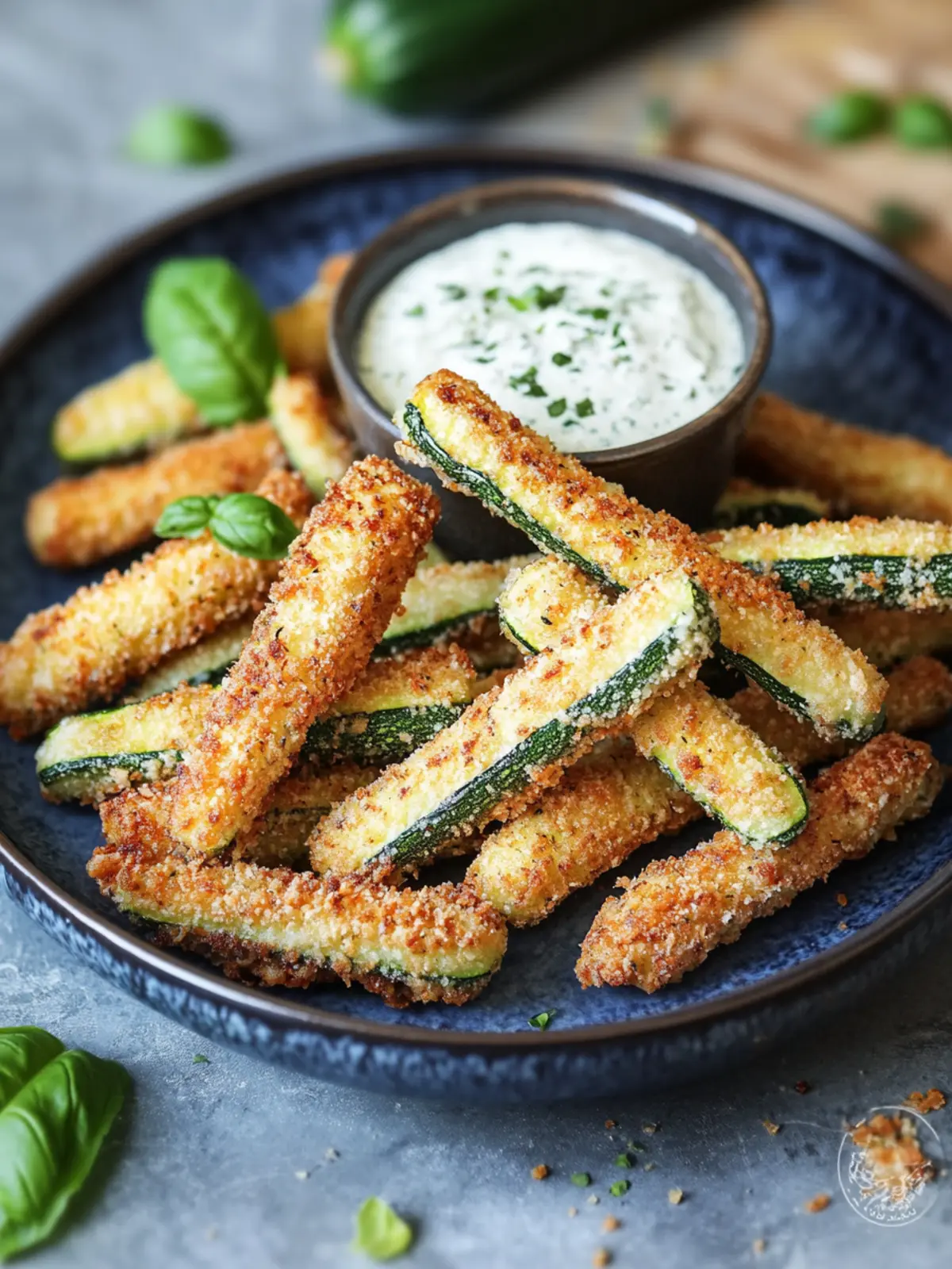 Crispy Zucchini Sticks from the fryer