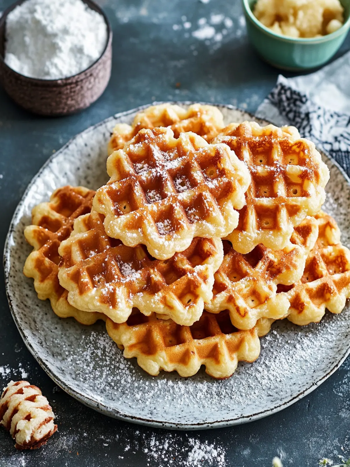 Lütticher Zuckerwaffeln mit Hagelzucker