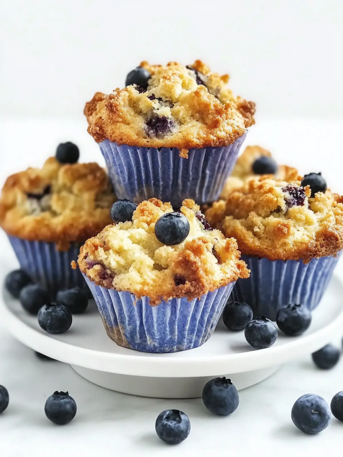 Blaubeermuffins mit Streusel - zuckerfrei und gesund