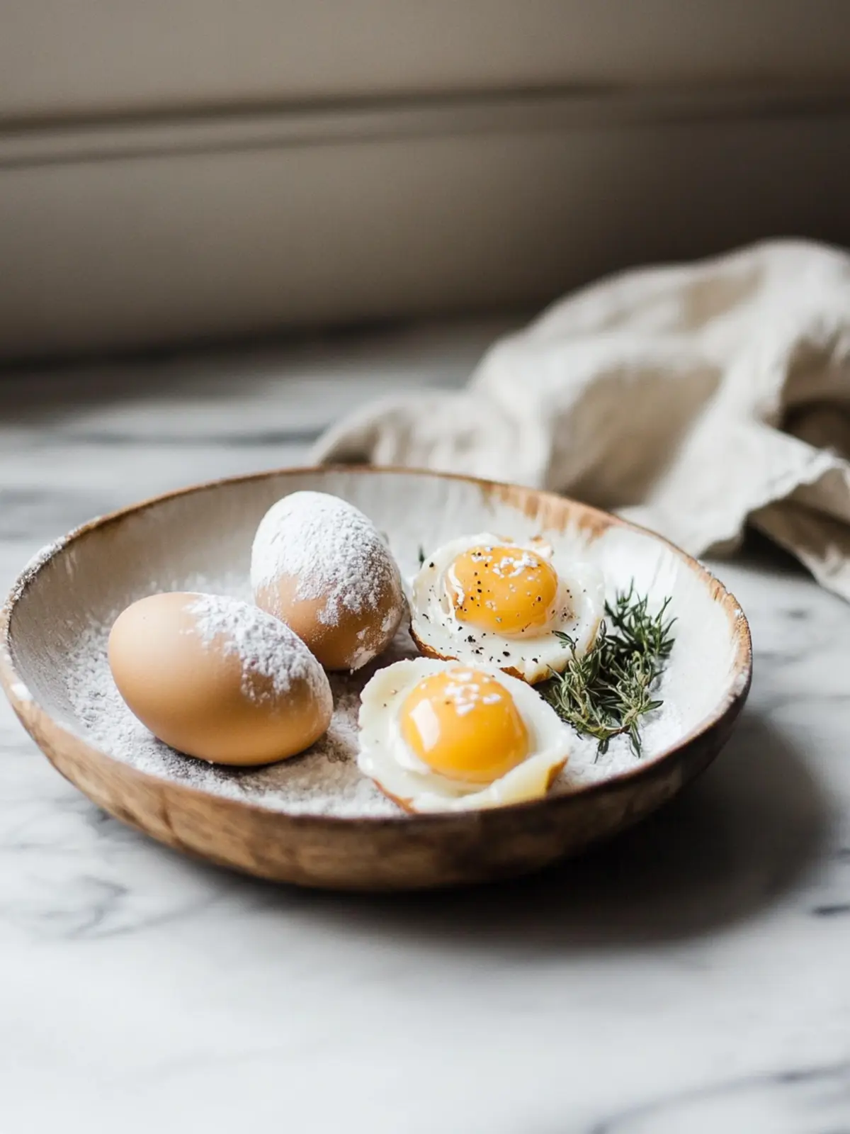 Gebackene Eier aus der Heißluftfritteuse