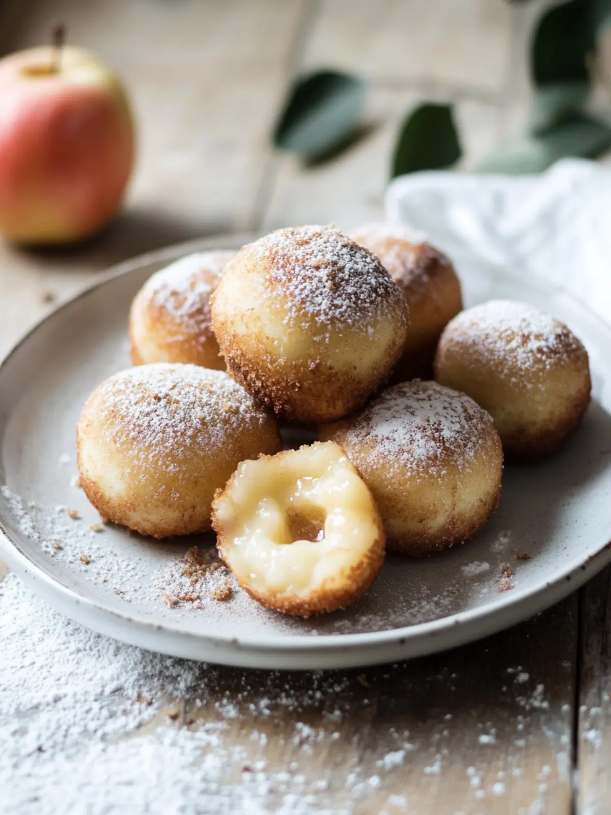 Apfel Quarkbällchen in der Heißluftfritteuse