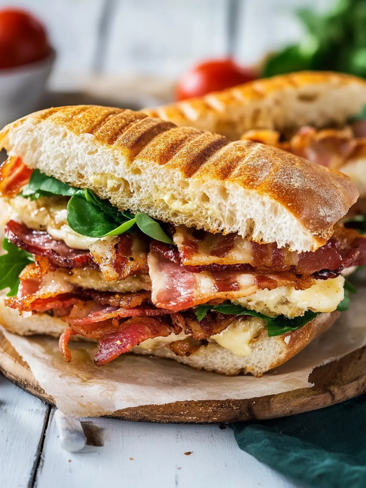 Scrambled eggs and bacon make this breakfast panini the star