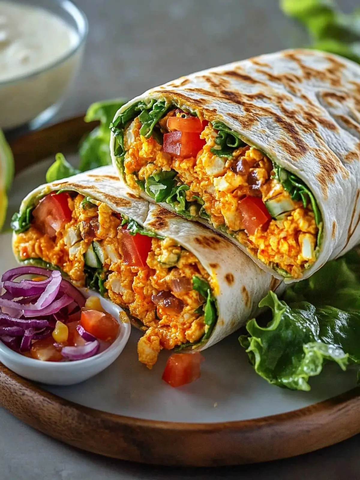 15-Minuten Buffalo Kichererbsen Wraps