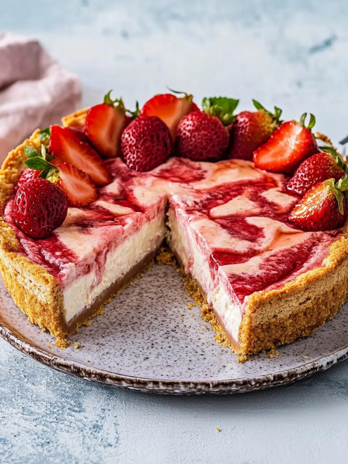 Low Carb Erdbeer Käsekuchen | Dessert Rezept