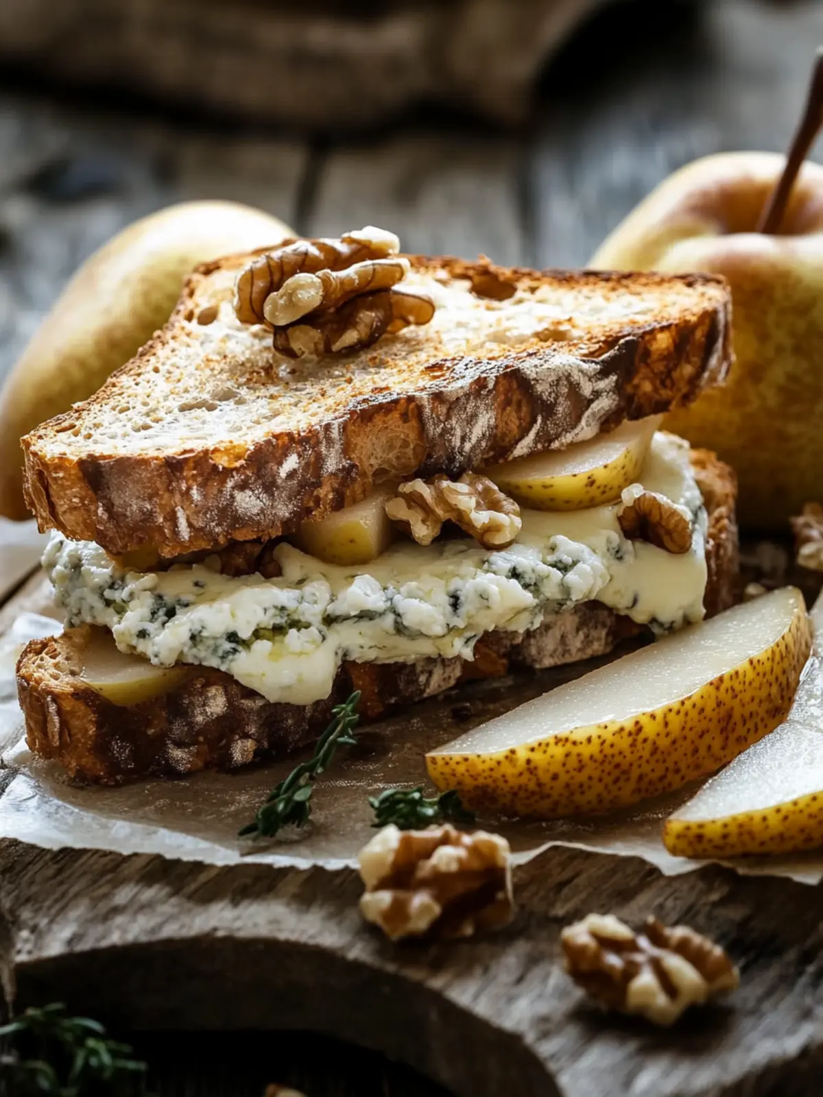 Gorgonzola, pear and walnut - the recipe for the sandwich 2.0