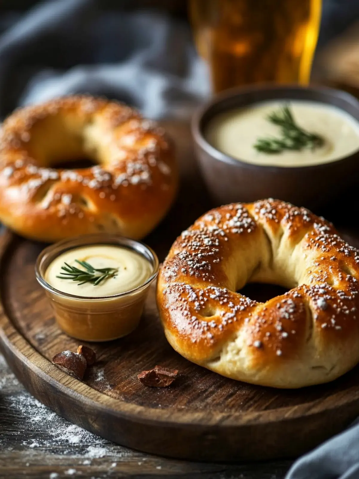 Brezeln mit Bierkäse-Dip