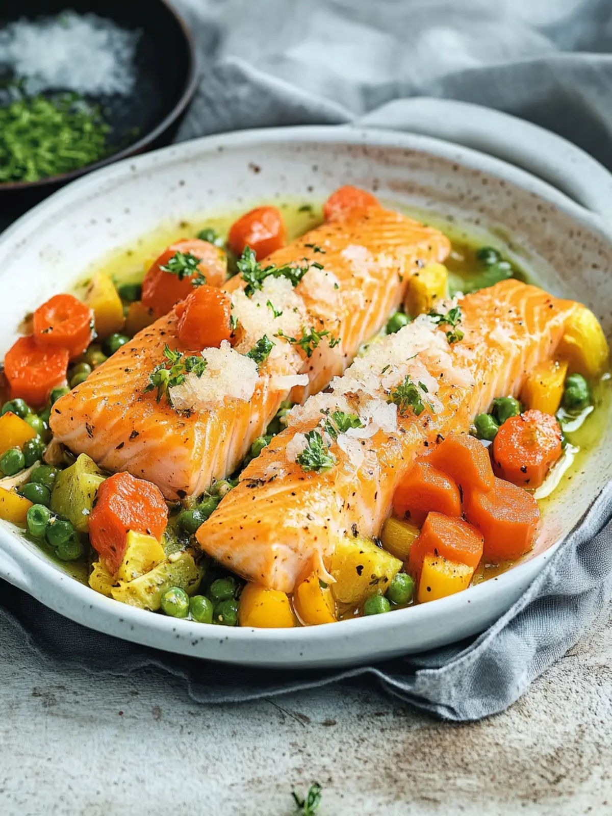 Fischstäbchen-Auflauf mit Gemüse