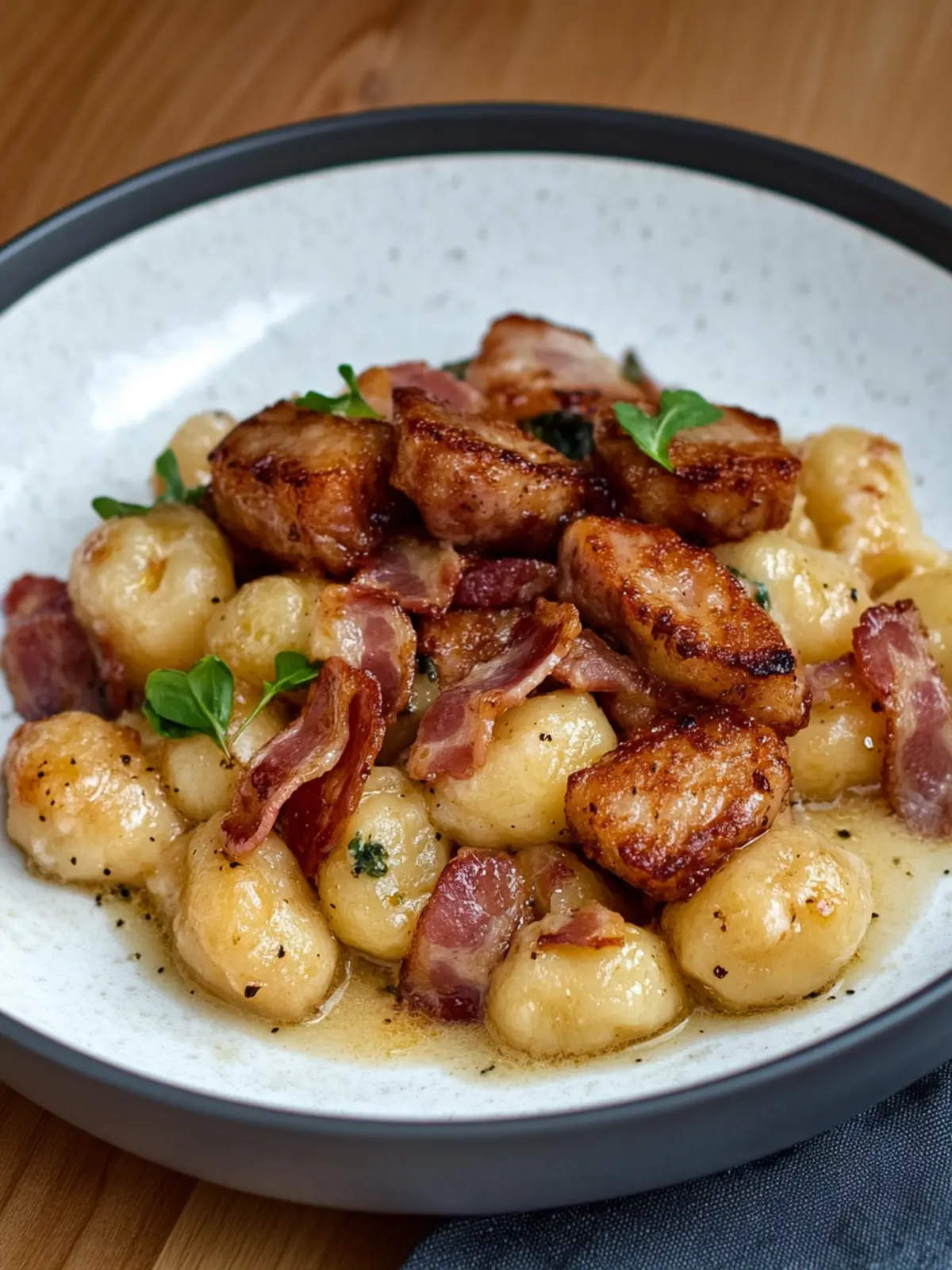 Rinderfilet mit Pfifferlings-Bacon-Gnocchi