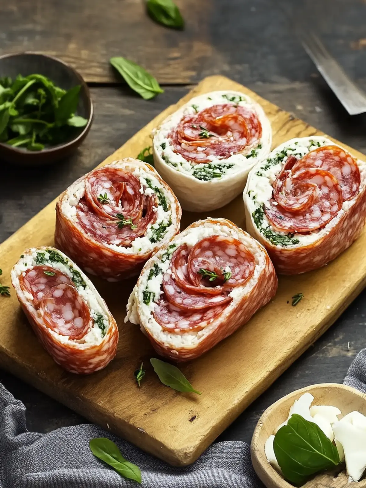 Salami- und Frischkäse-Rollen: Zu Ihrer Überlegung