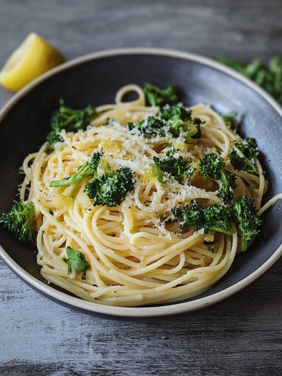 Brokkoli-Knoblauch-Zitronen-Spaghetti