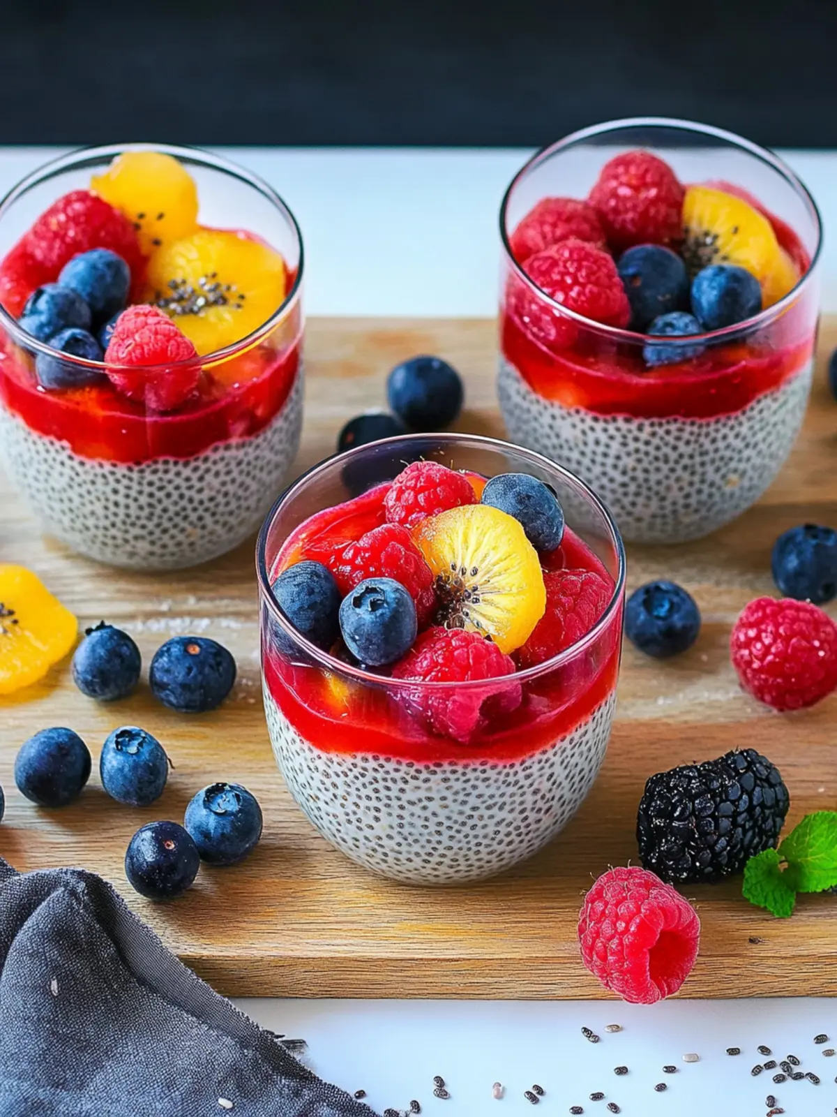 Chia-Pudding mit Früchten