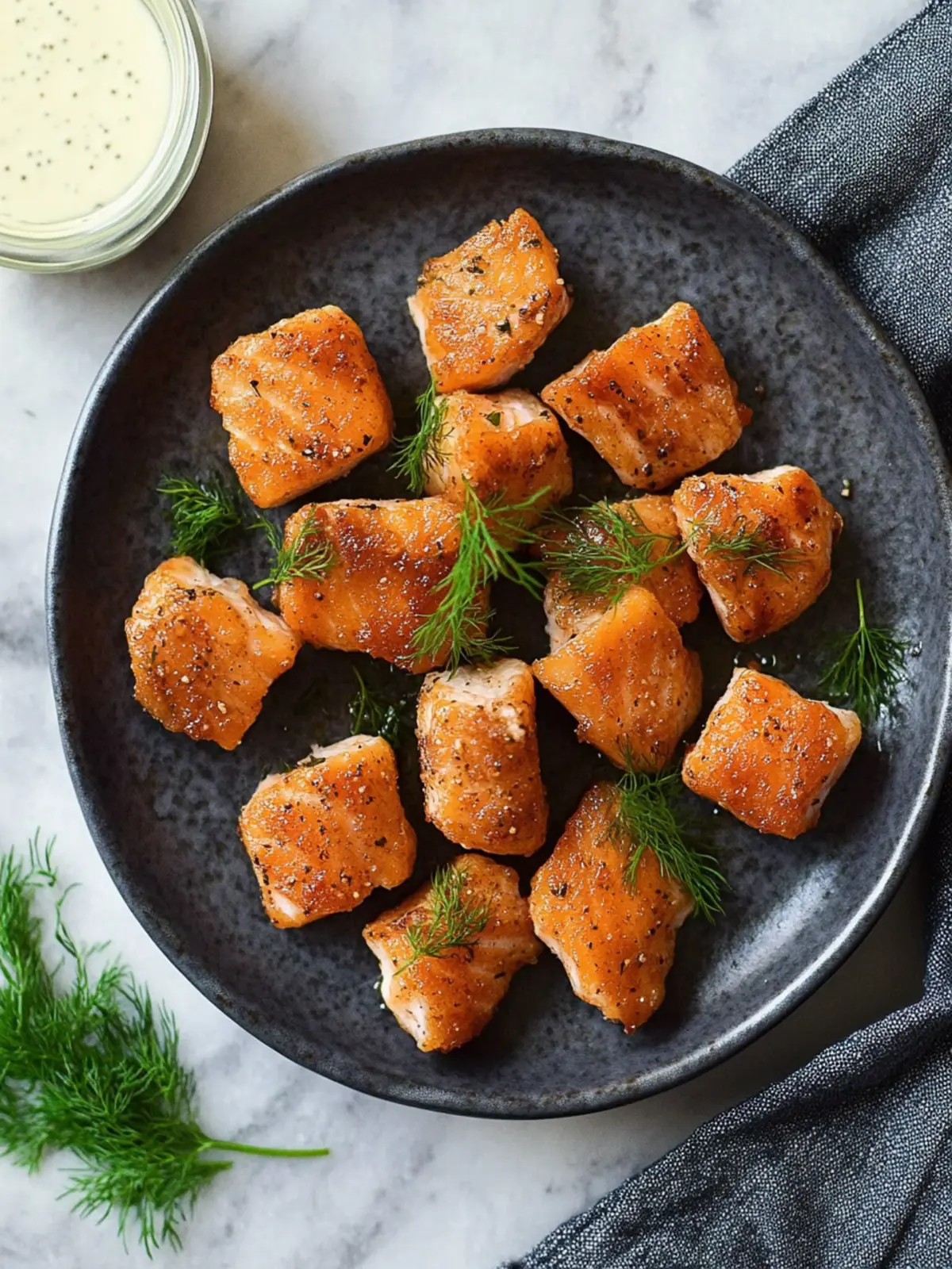 Frisch aus dem Airfryer: Lachs Bites