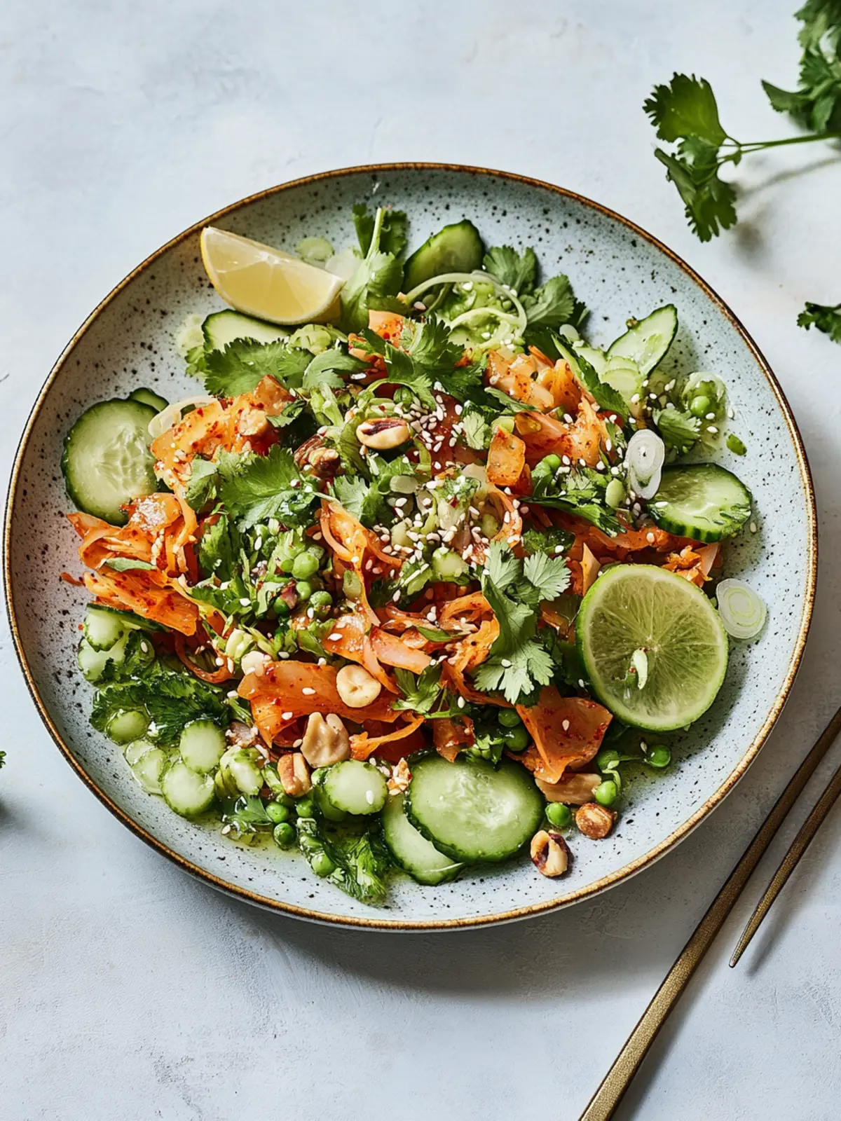 Koreanischer knuspriger Reissalat