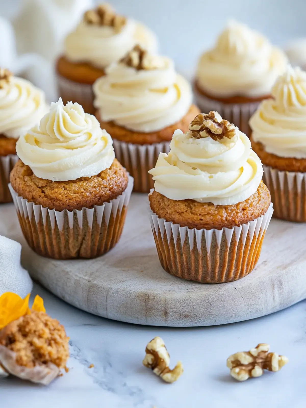 Karotten-Muffins mit Walnüssen und Frosting | so saftig