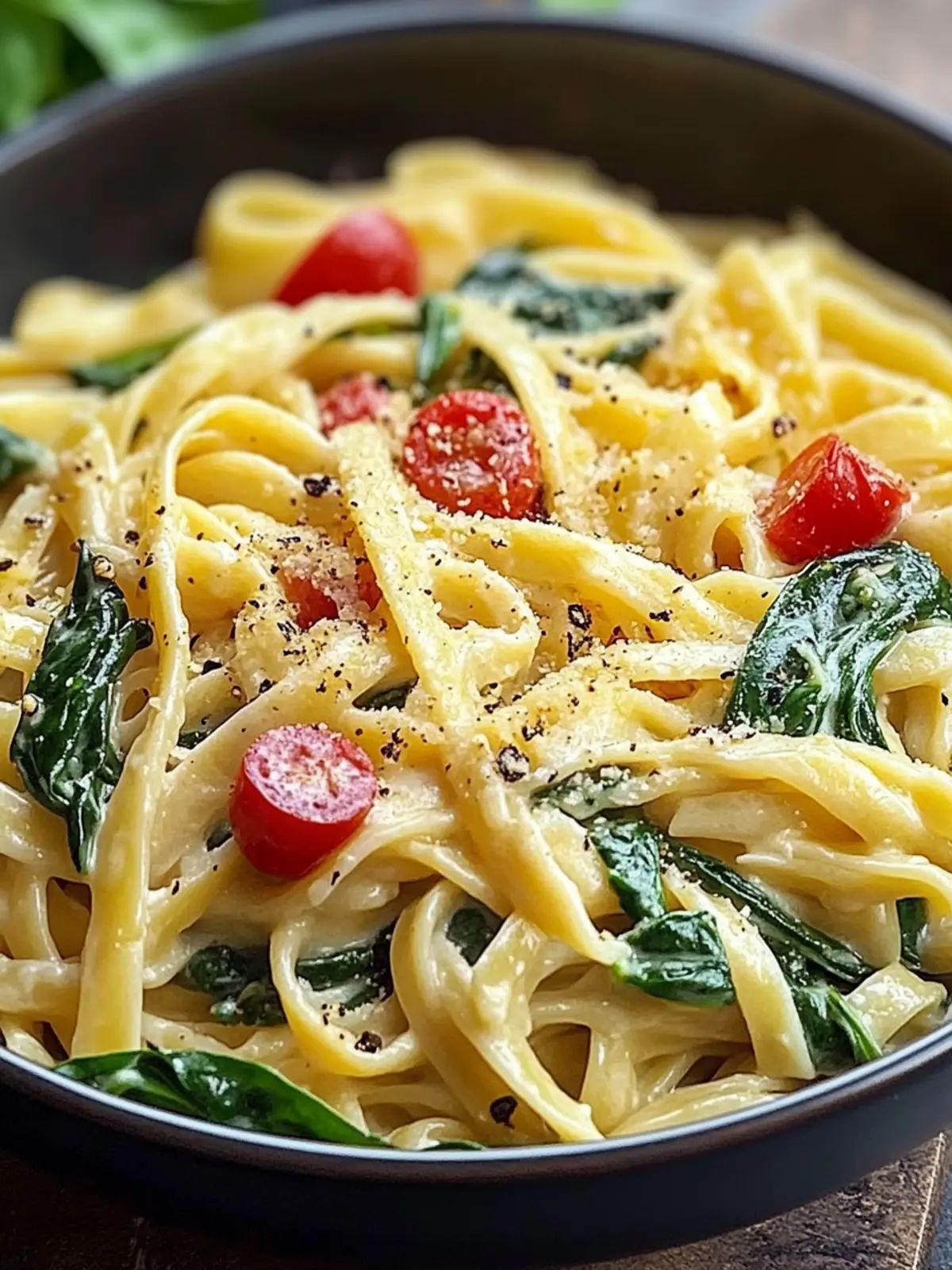 Cheese spinach noodles: the simple and delicious recipe
