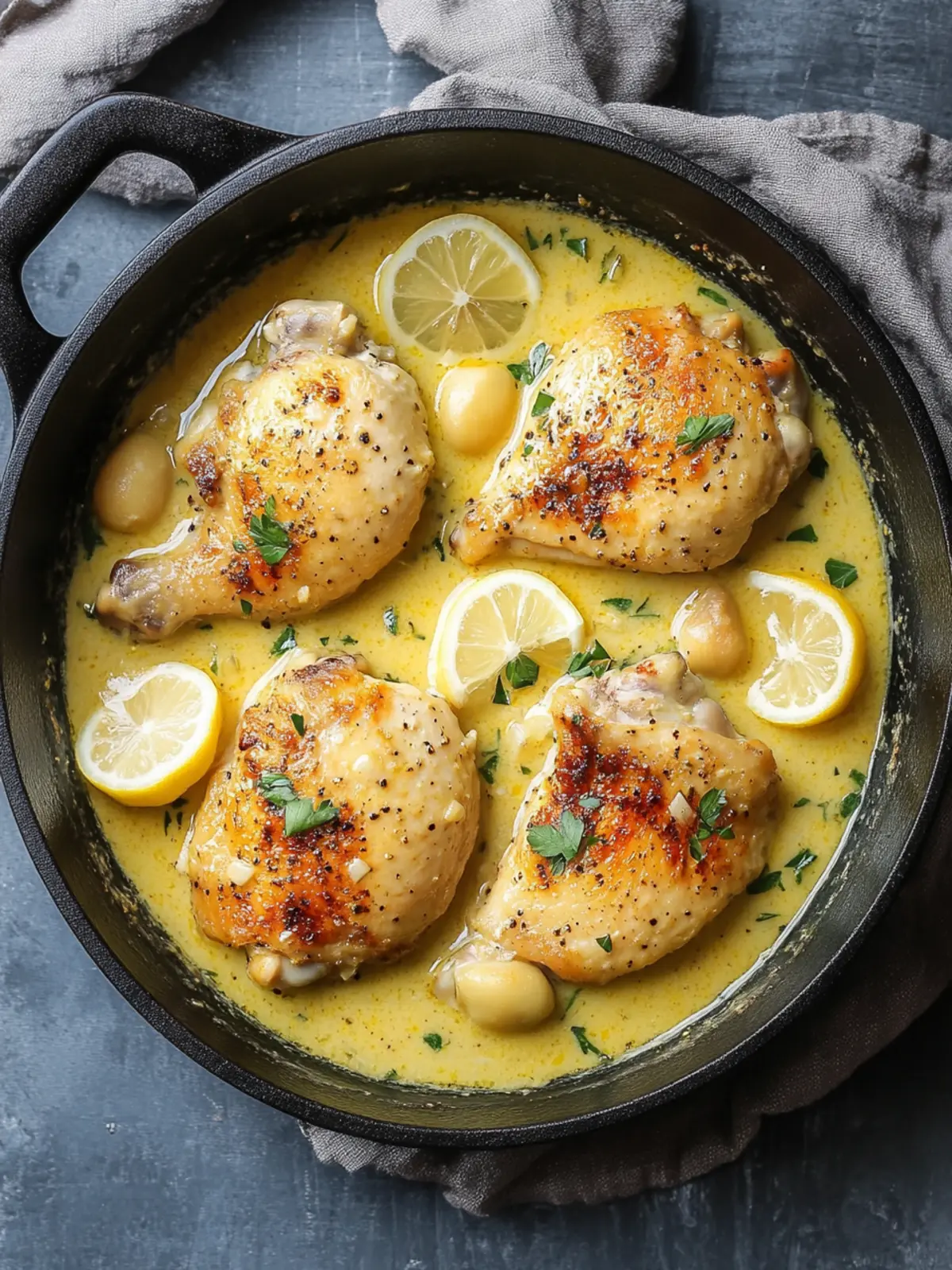 Hähnchen in Zitronen-Senf-Sauce