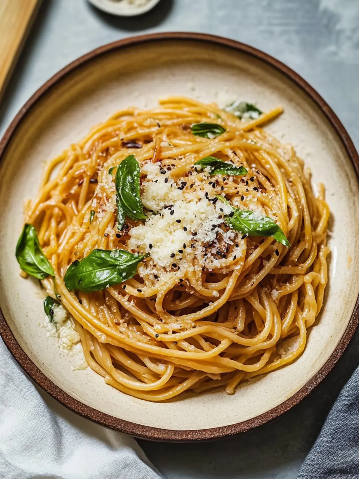 Pasta mit Miso und Parmesan