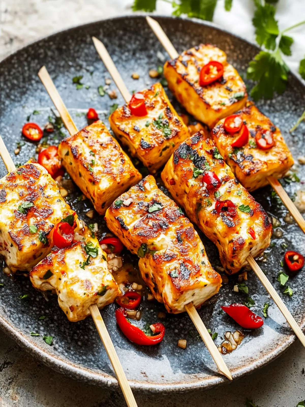 Sommergenuss pur: Süß Chili Halloumi Spieße