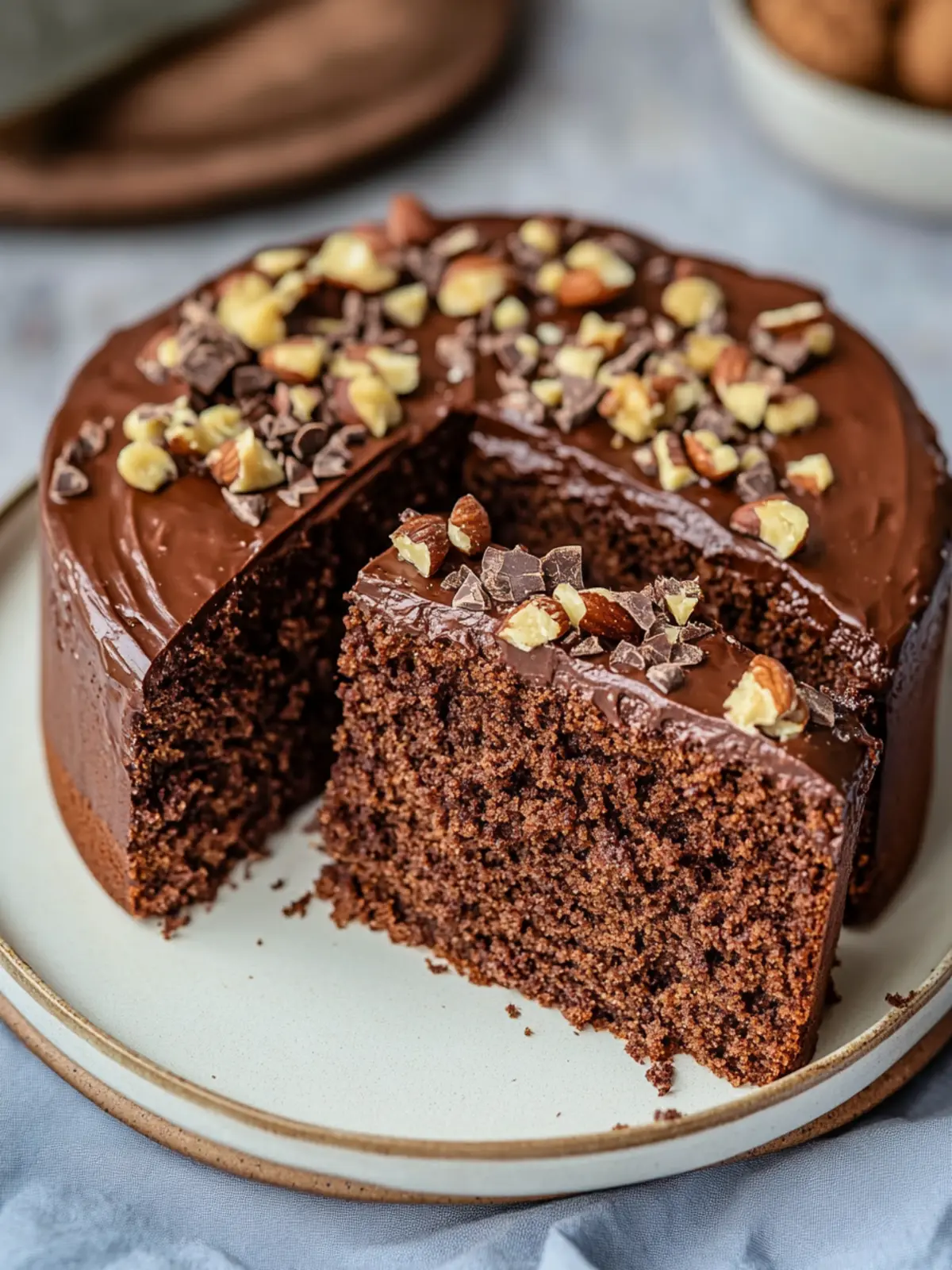 Juicy Chocolate Nut Cake – Recipe for baking Nut Cake with Chocolate