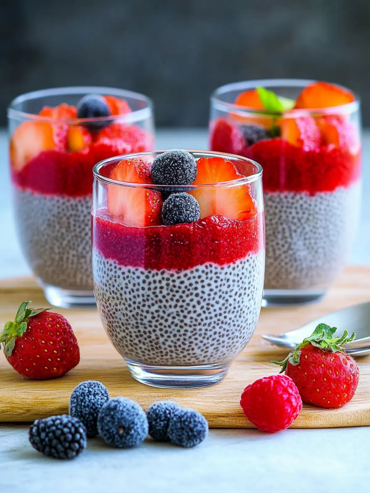 Chia-Pudding mit Früchten