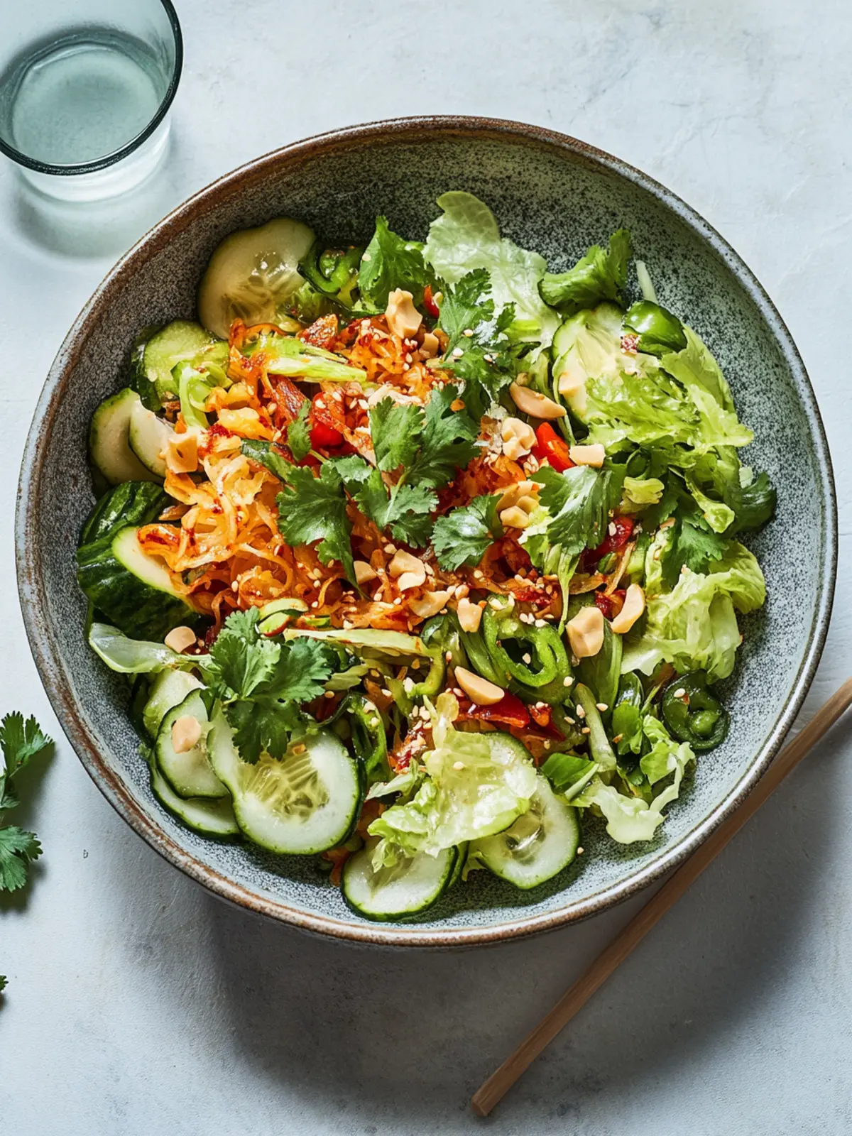 Koreanischer knuspriger Reissalat