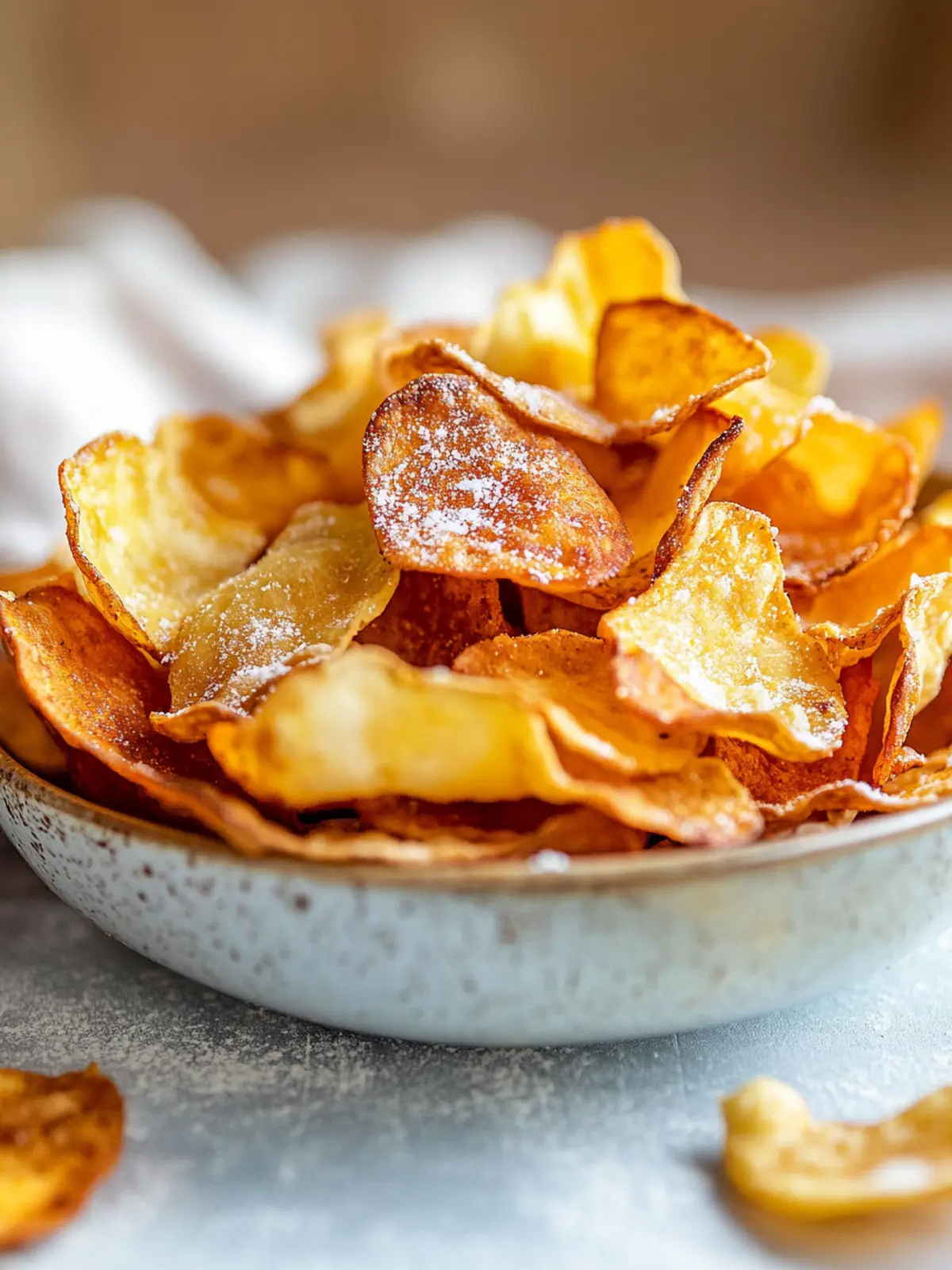 Kartoffelchips aus der Heißluftfritteuse