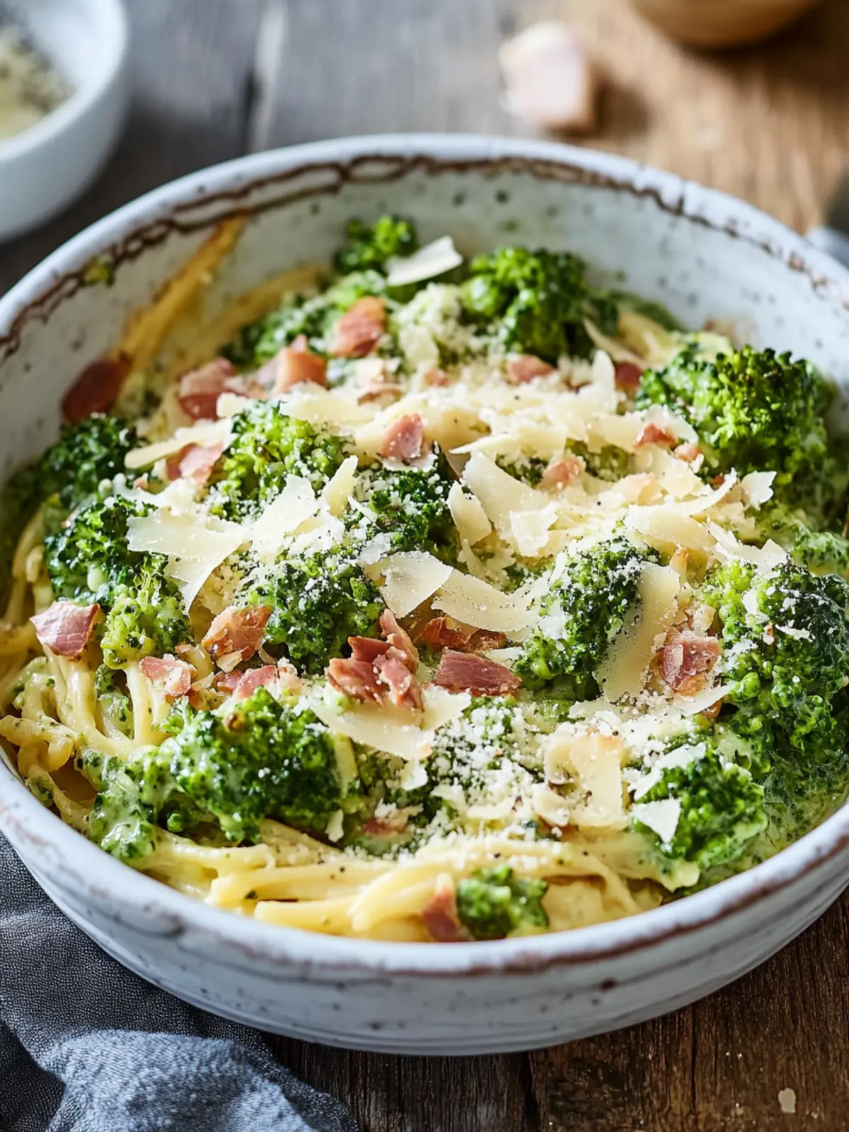 Brokkoli-Schinken-Auflauf: Rezept mit Sahnesoße und Parmesan