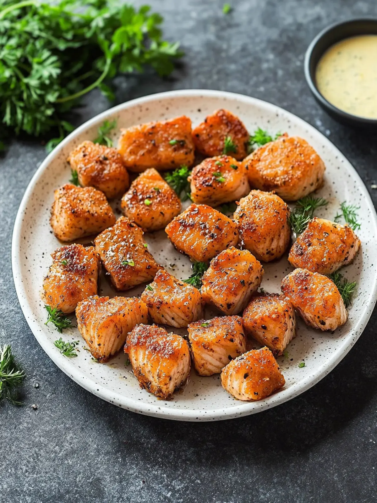 Frisch aus dem Airfryer: Lachs Bites