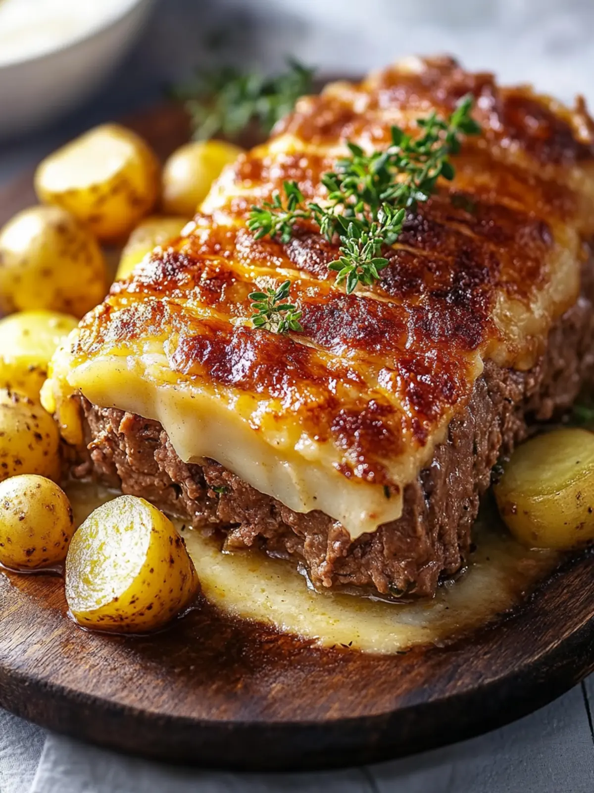 Creamy minced meat and potato casserole for connoisseurs