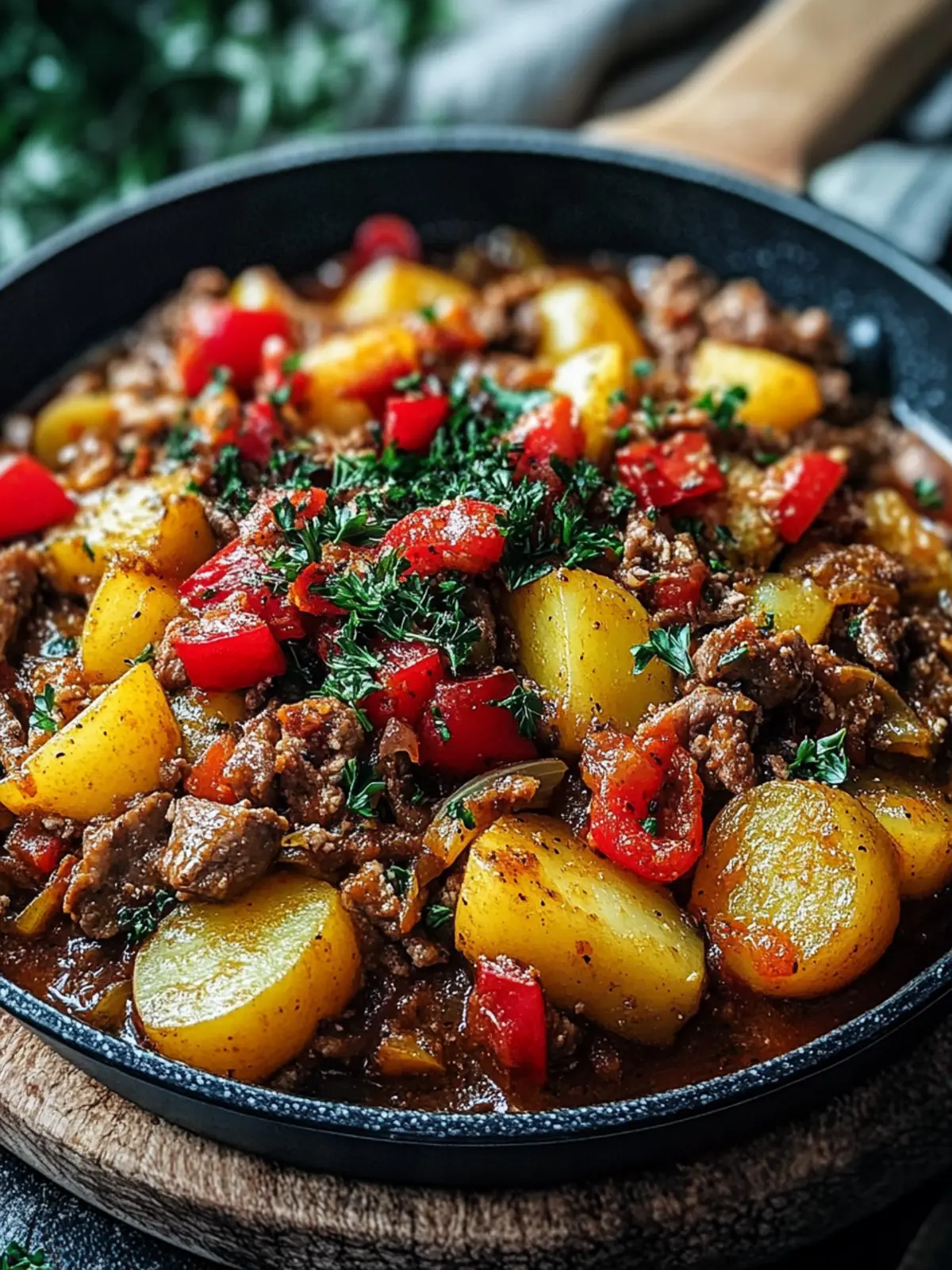Bauerntopf mit Hackfleisch, Kartoffeln & Paprika