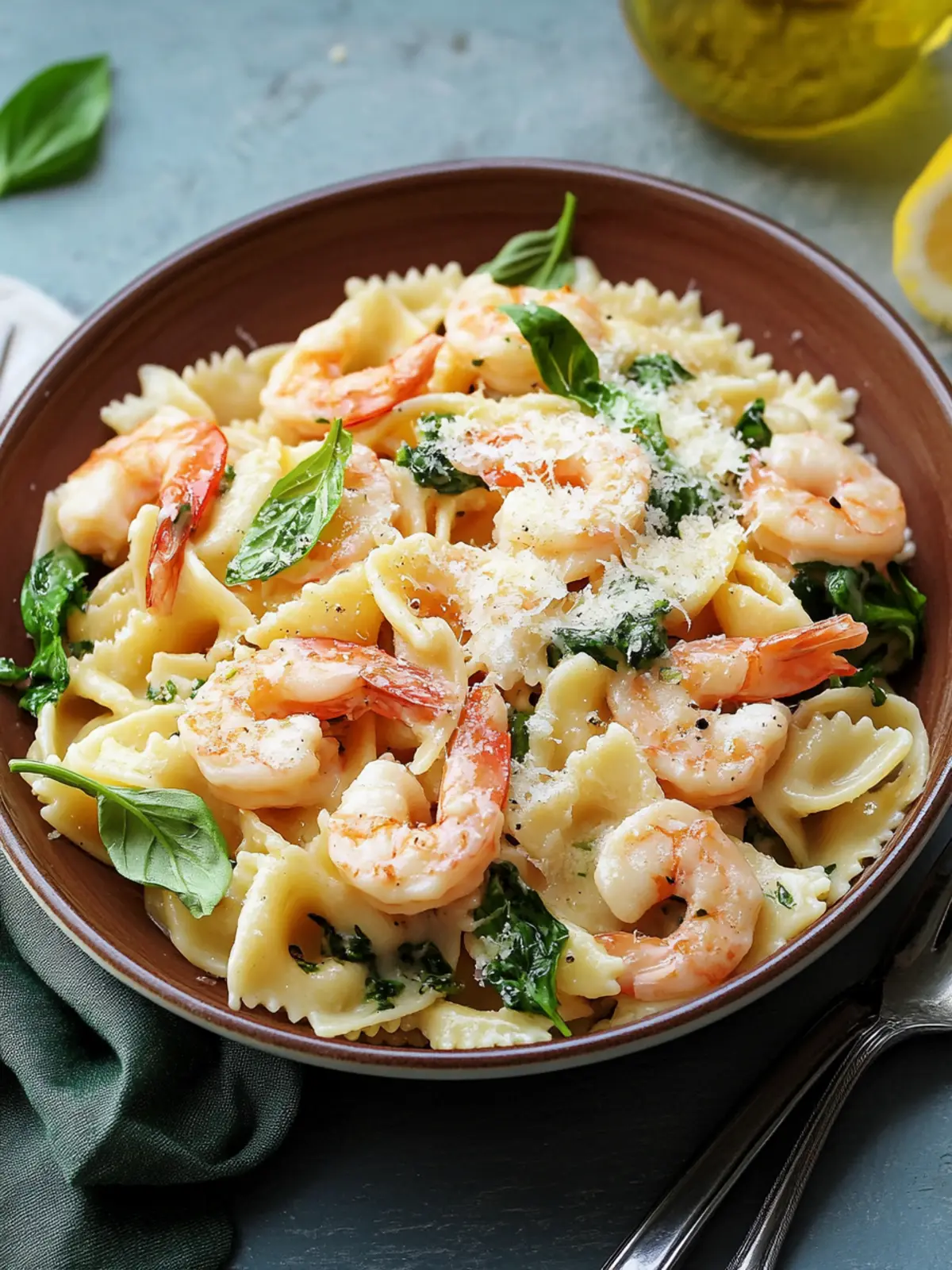 Ein-Topf-Pasta mit Garnelen