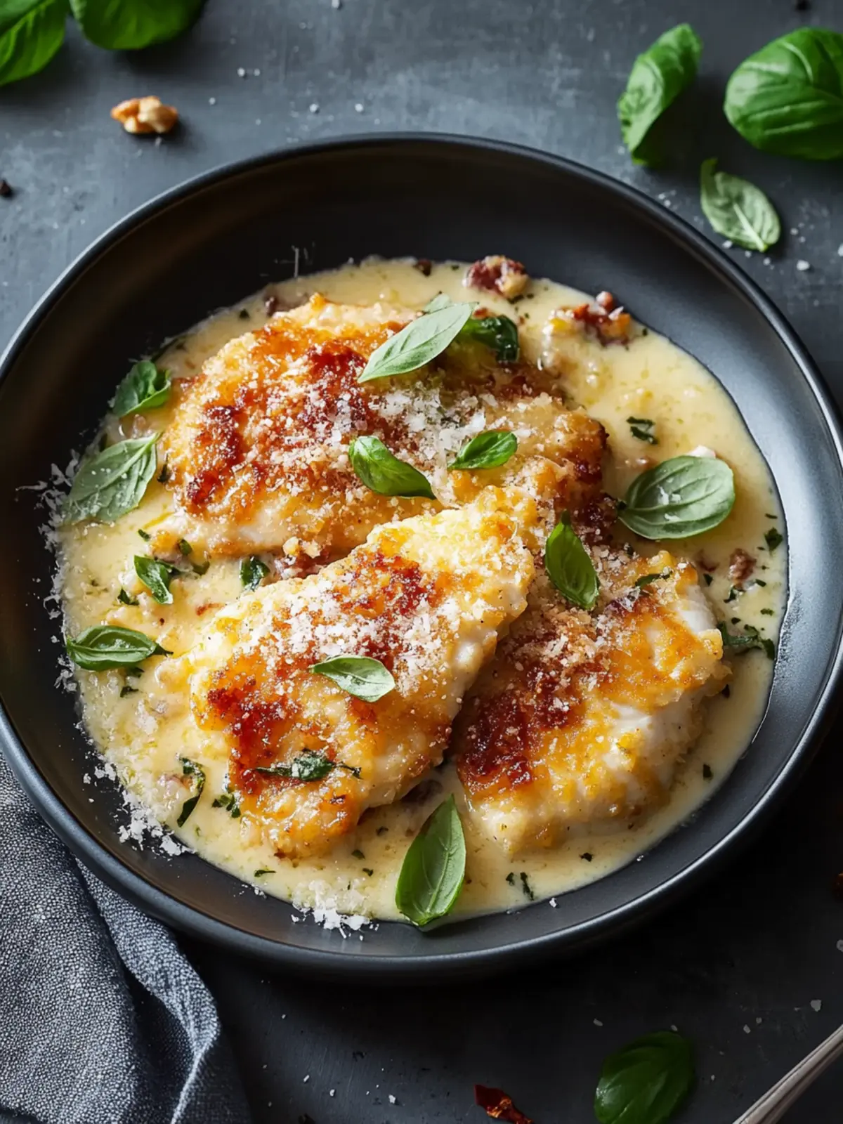 Hähnchen in Parmesan-Sahne-Soße: Rezept für Heirate-mich-Hähnchen