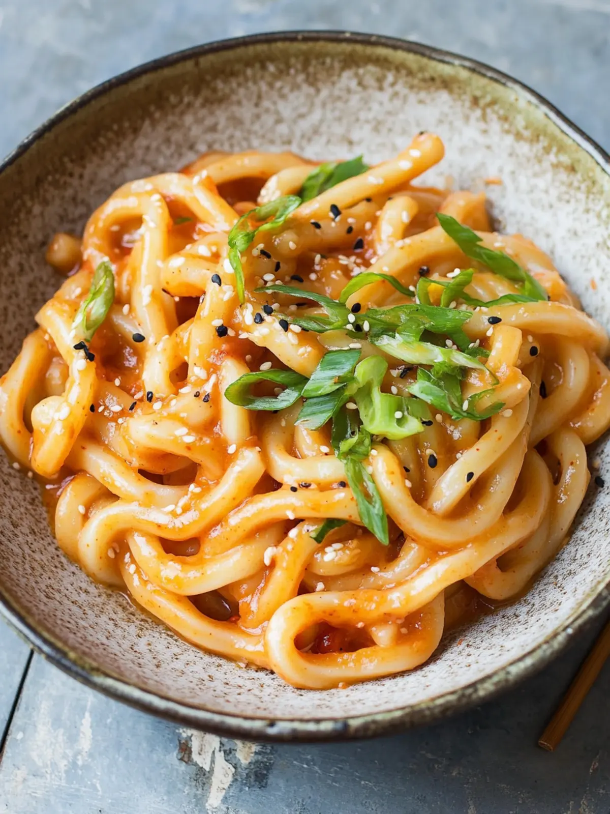 Udon-Nudeln in cremiger Gochujang-Knoblauchsoße – Jamie Olivers sanft scharfe Fusion-Idee