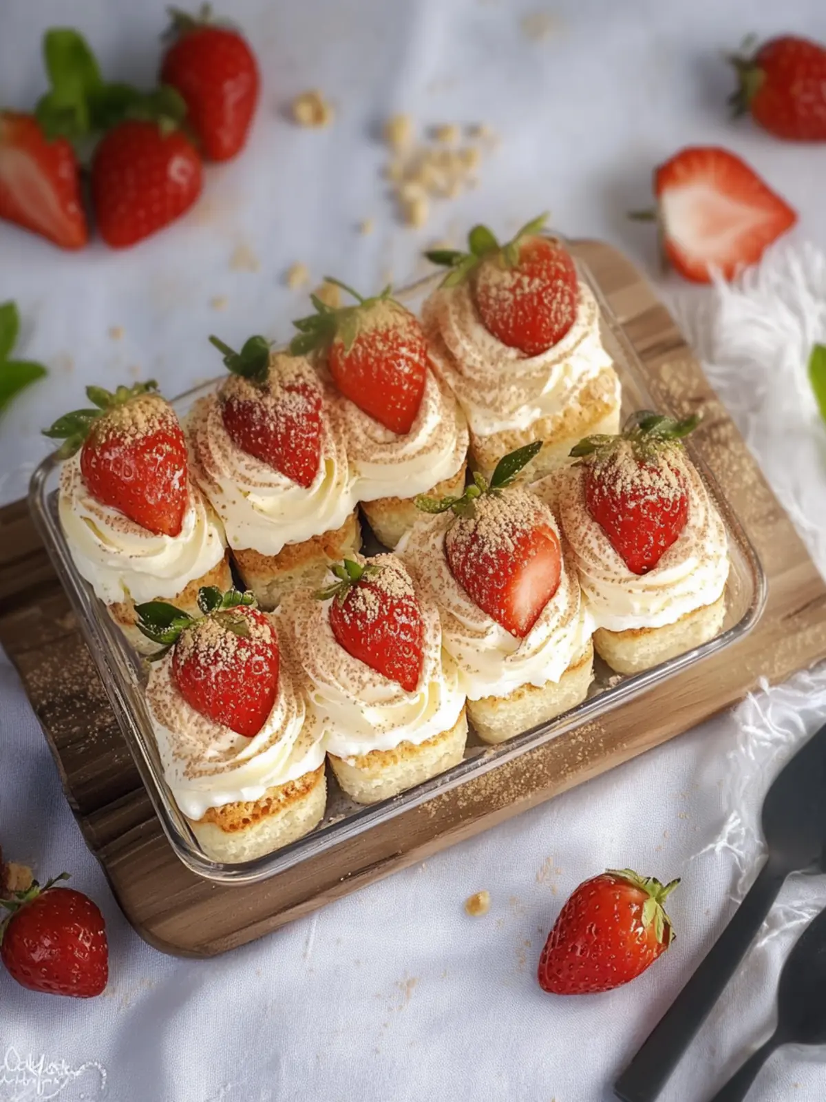 Erdbeer Vanille Tiramisu Dessert