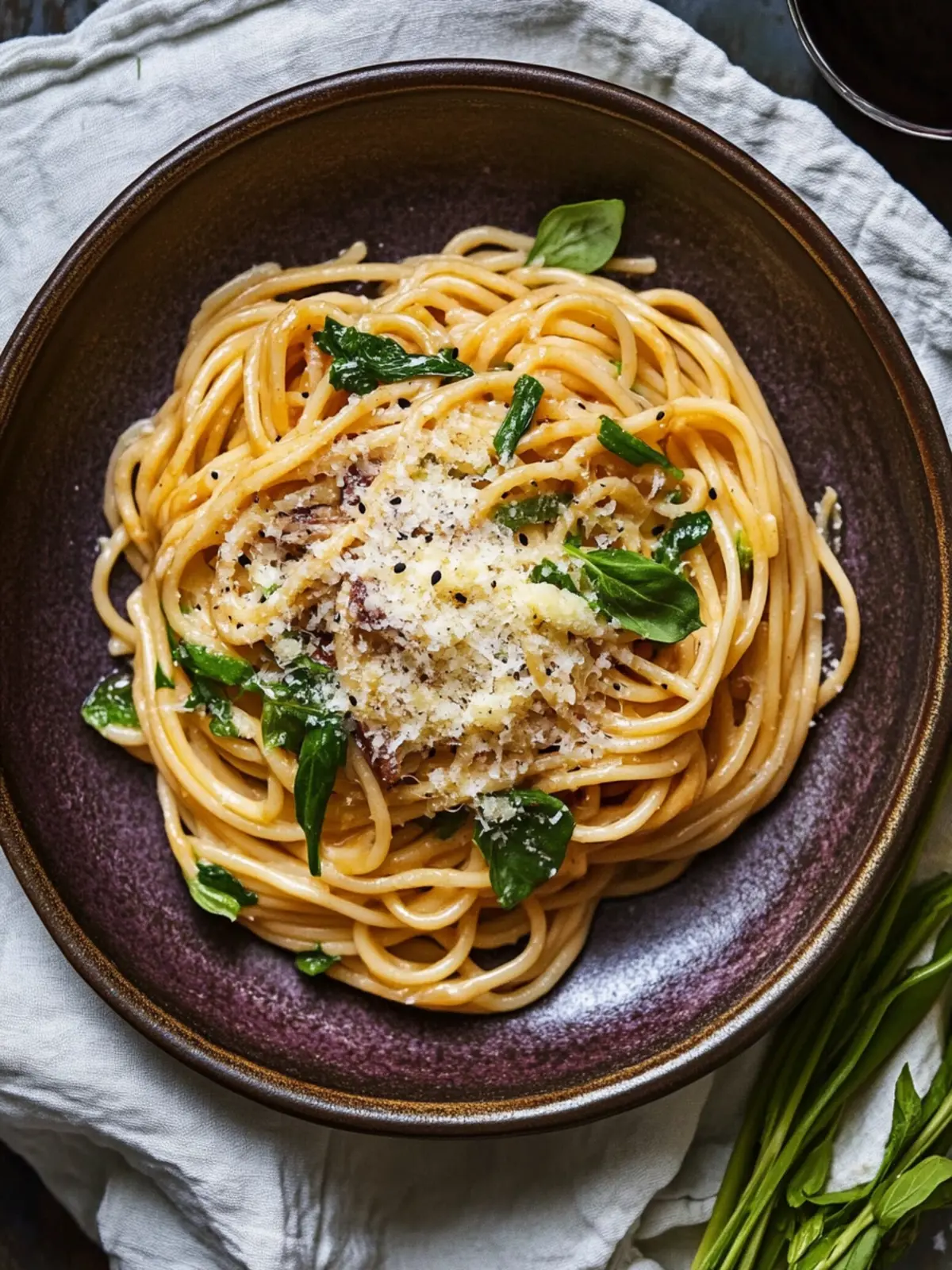 Pasta mit Miso und Parmesan