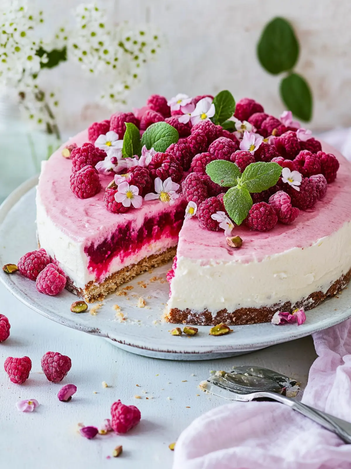 Himbeer-Pistazien-Torte