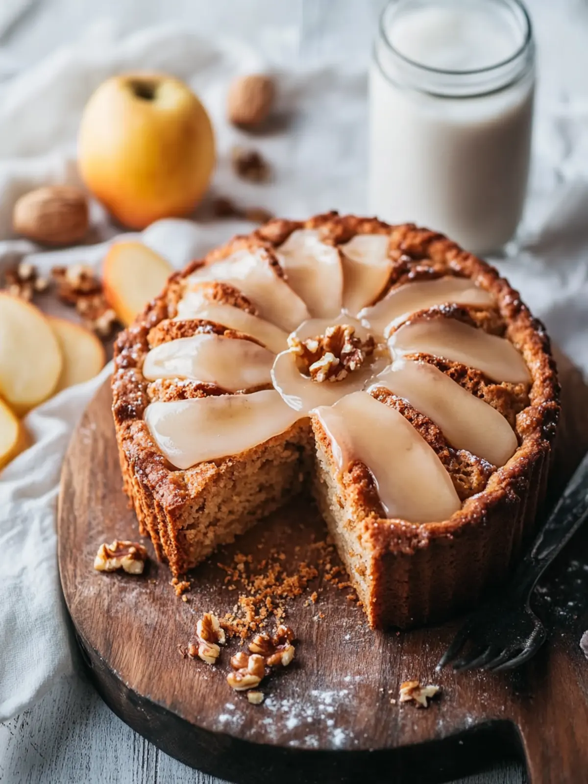 Veganer Apfelmuskuchen schnell und saftig