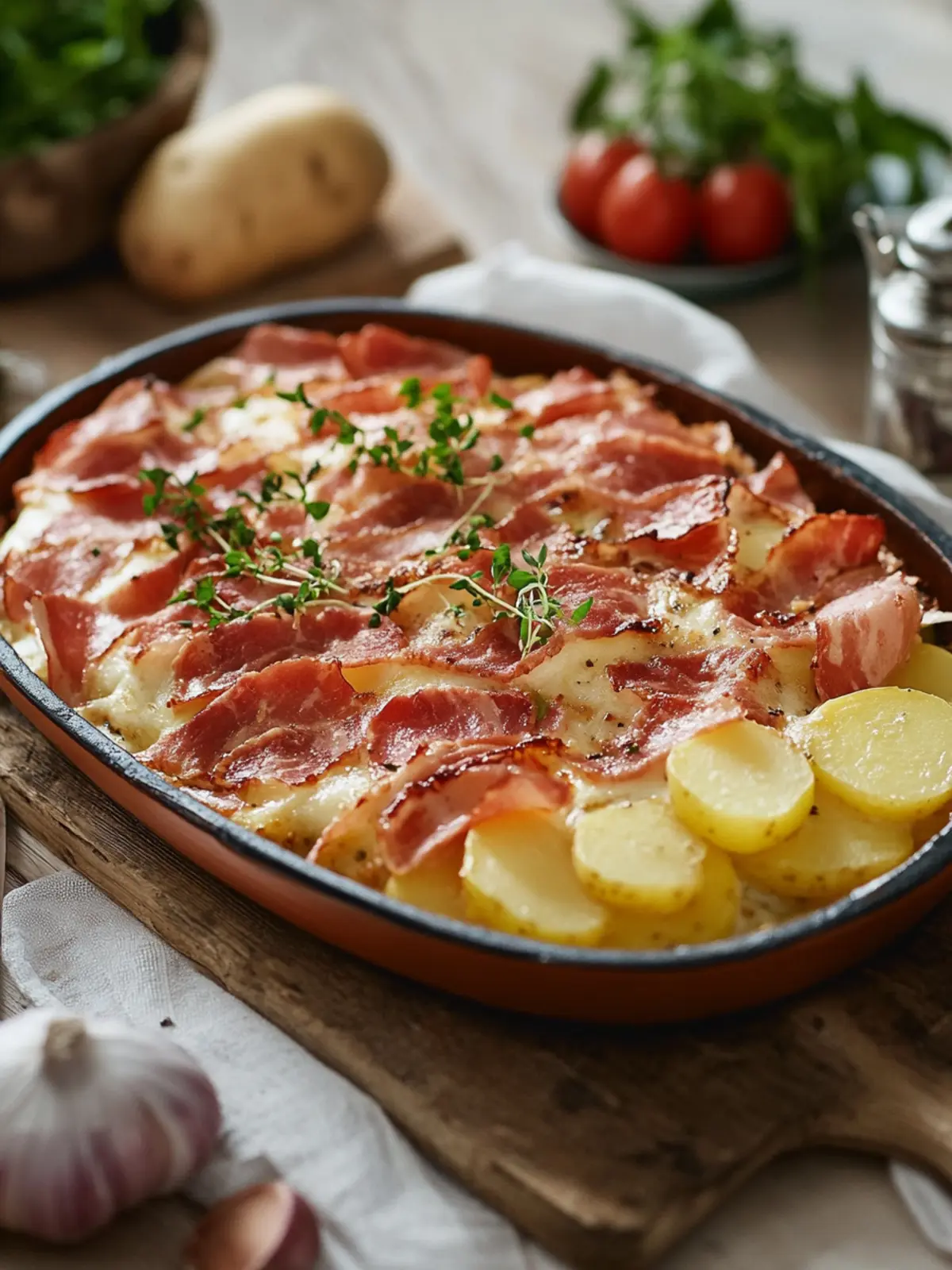 Bauernauflauf mit Kartoffeln und Speck: Deftiger Ofengenuss