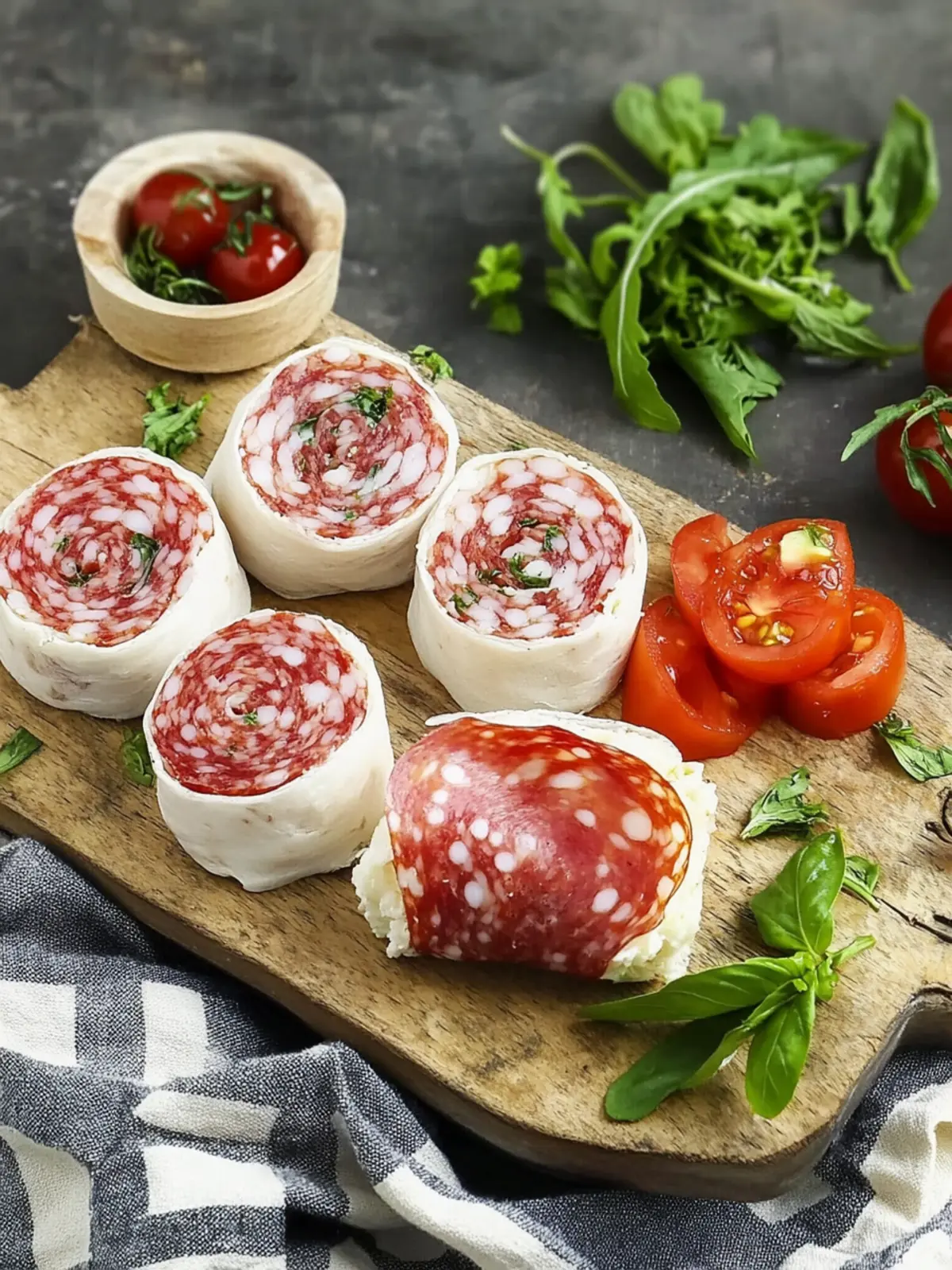 Salami- und Frischkäse-Rollen: Zu Ihrer Überlegung