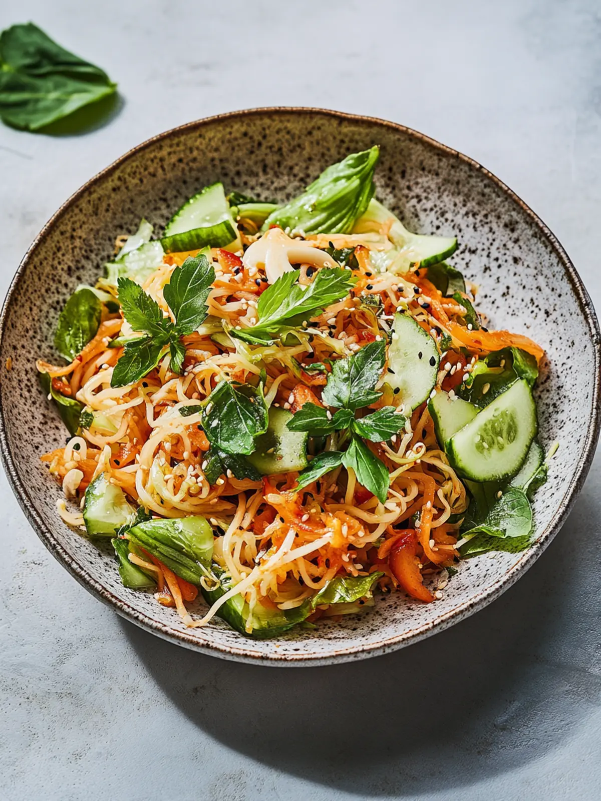 Koreanischer knuspriger Reissalat