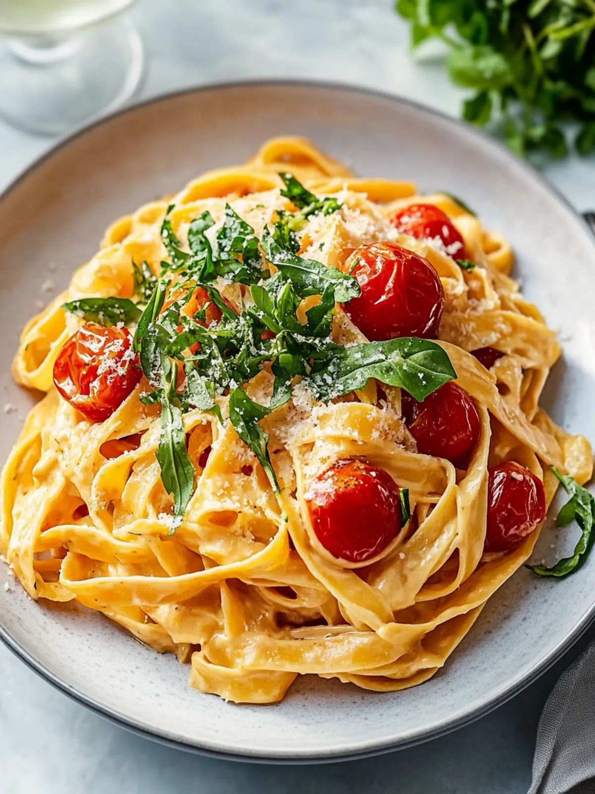 Cremige vegane Pasta mit getrockneten Tomaten – Rezept